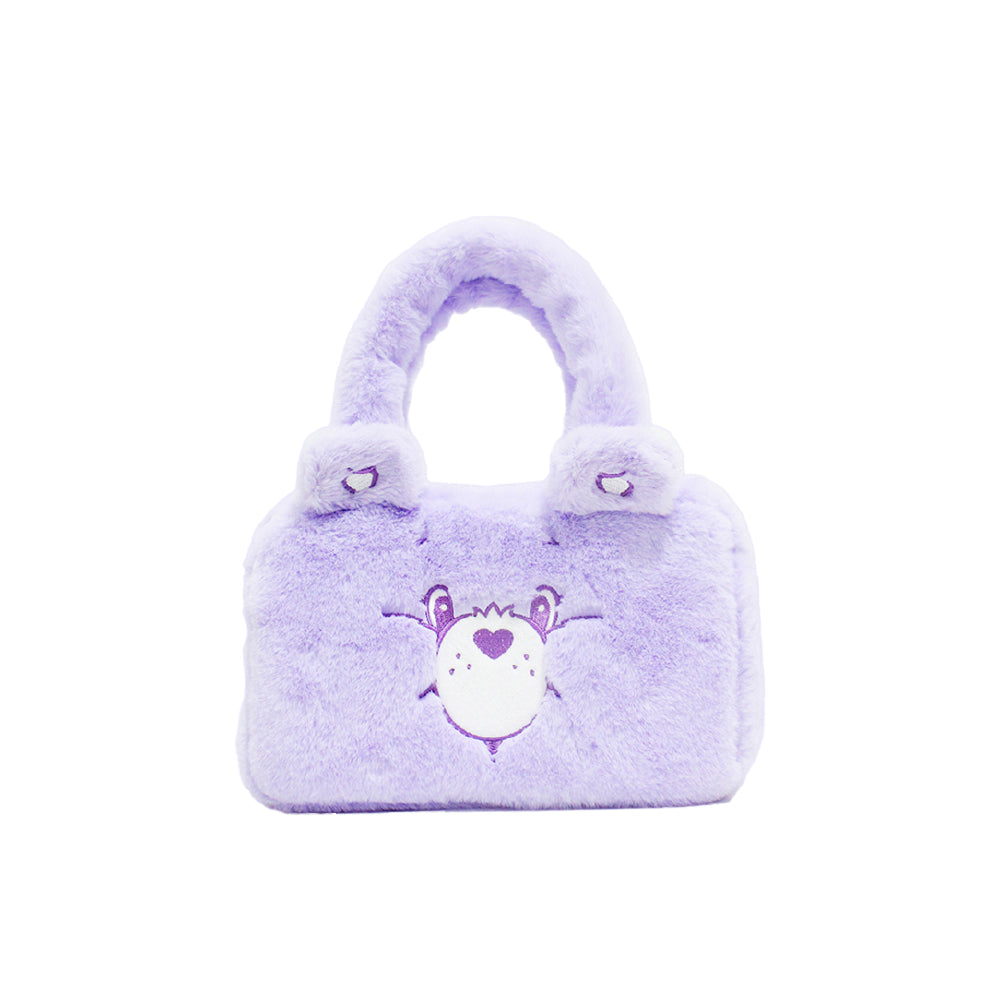 Embroidery Fluffy Handbag - Share Bear