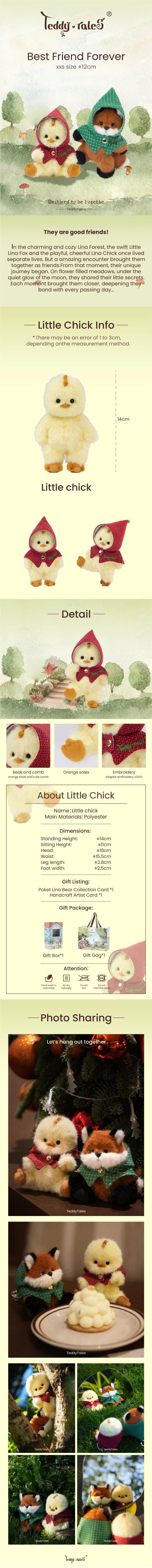 Lina Chick Red Checkered Cloak with Keychain (12cm)