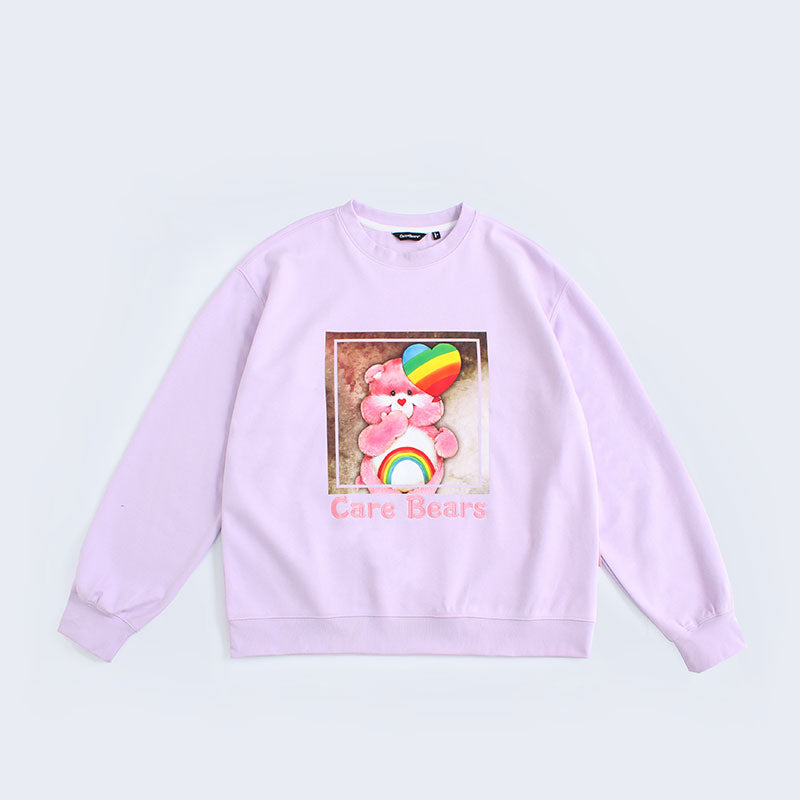 “Cheer Rainbow Portrait” Sweatshirt - Purple (L)