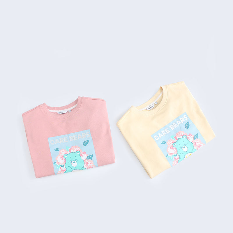 “Wish Bear Floral Portrait” Sweatshirt - Beige (L)
