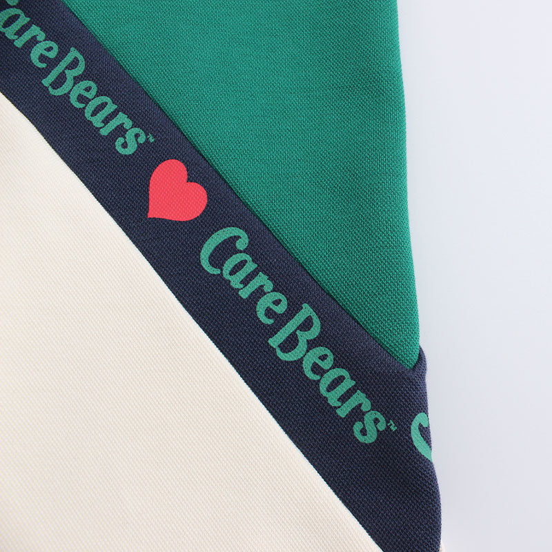 “Heart Duo Outline Sleeve Stripe” Sweatshirt - Beige (M)