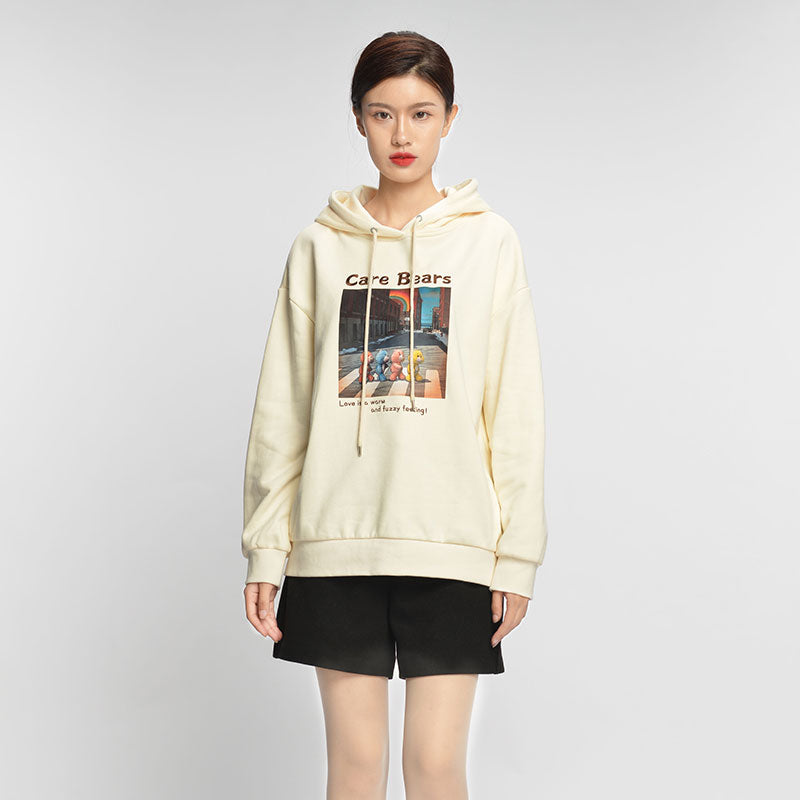 “Rainbow Street Walk” Hoodie - Beige (M)