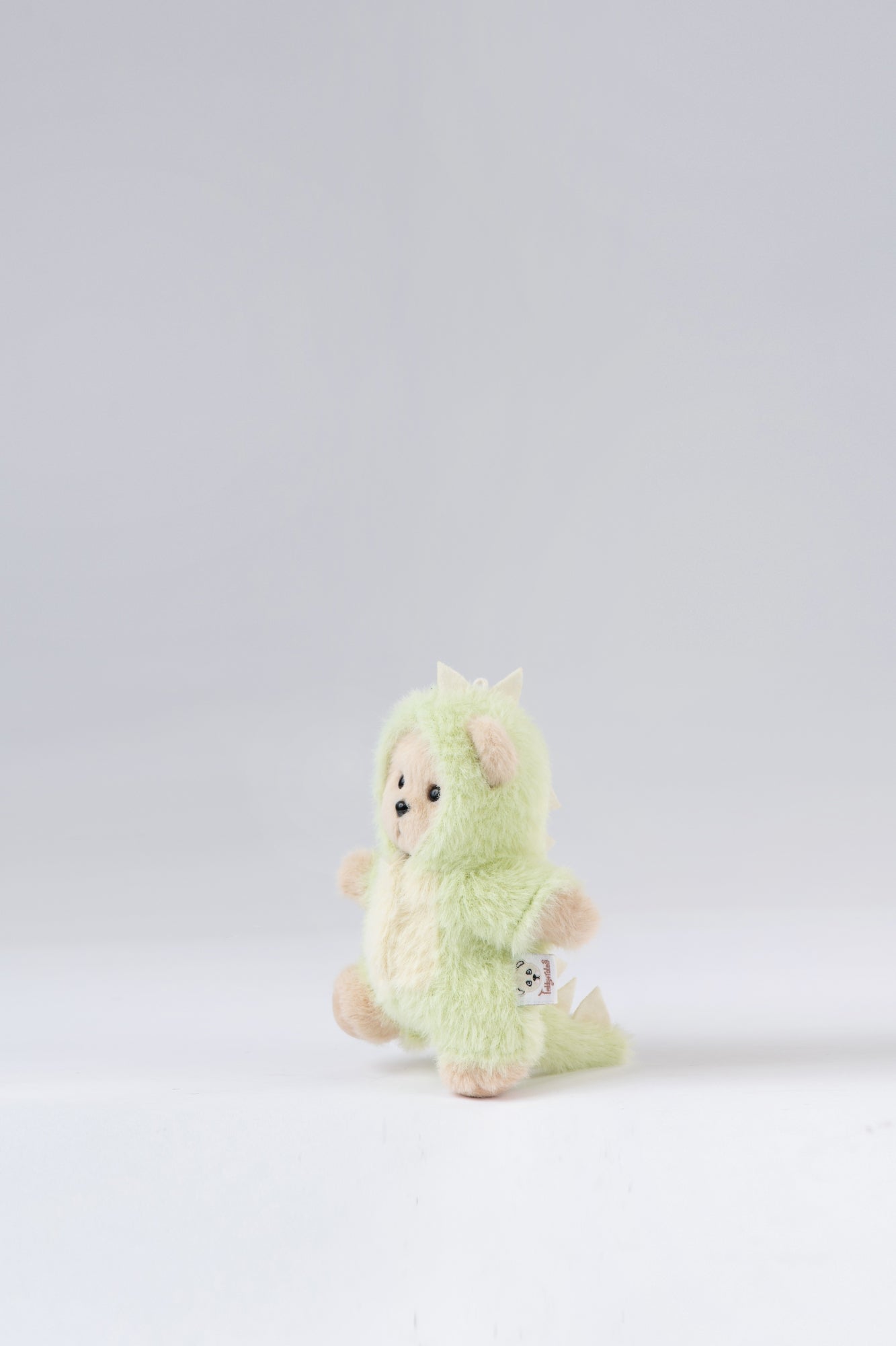 Lina Bear Green Dinosaur with Keychain - Milk Tea (15cm)