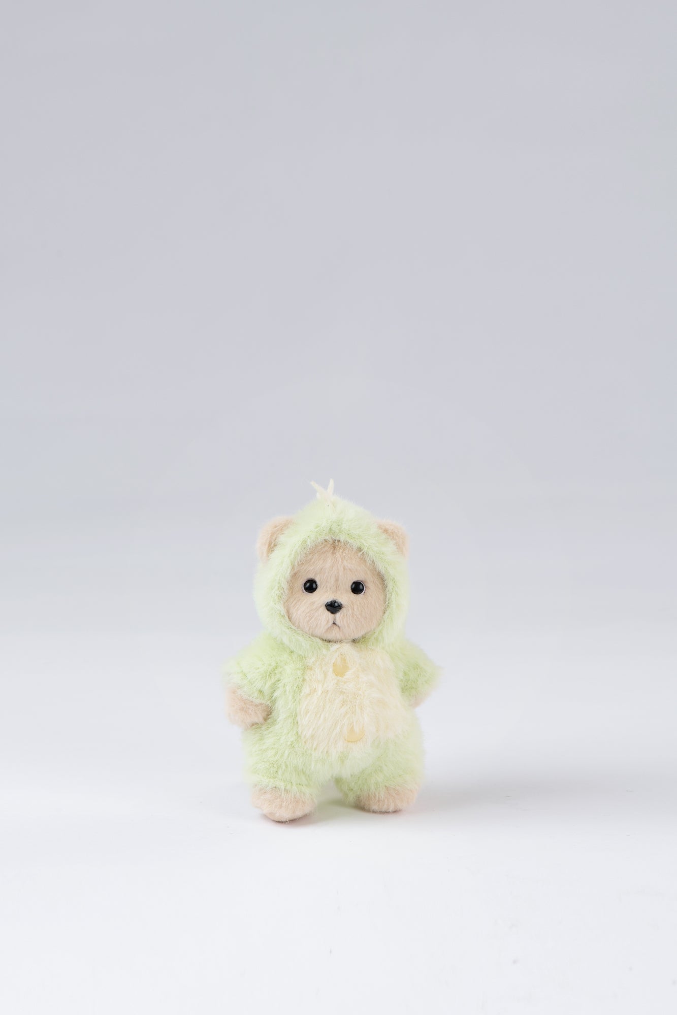 Lina Bear Green Dinosaur with Keychain - Milk Tea (15cm)