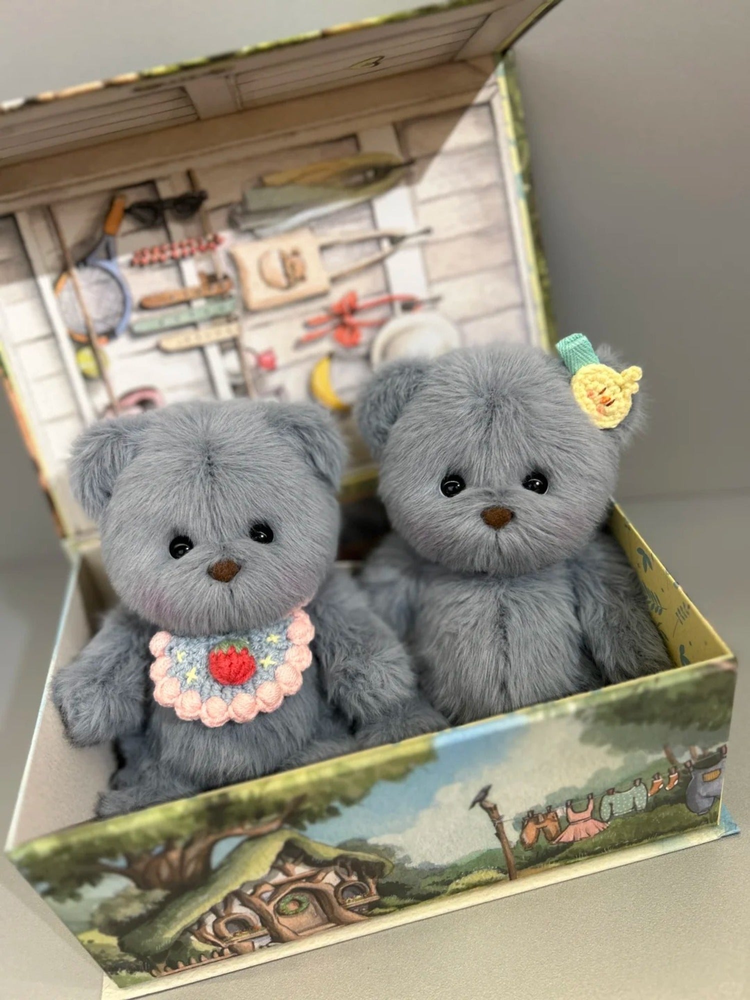 Lina Bear Long-Hair - Blue (20cm)