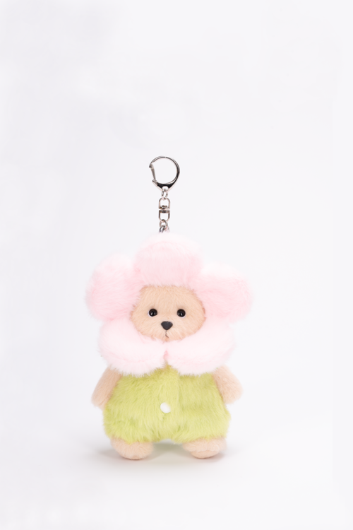 Lina Bear Flower Petal with Keychain - Milk Tea (15cm)