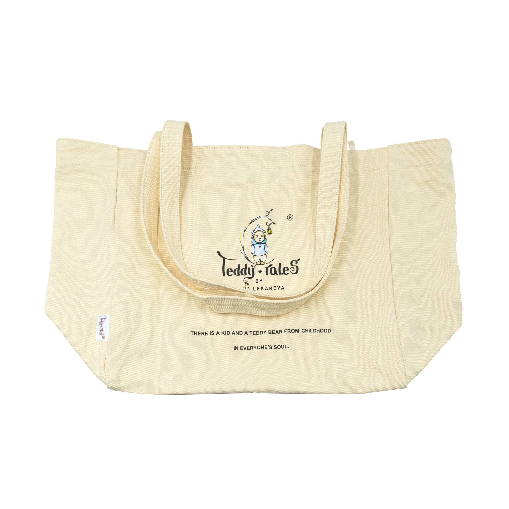 TeddyTales Yellow Canvas Tote Bag