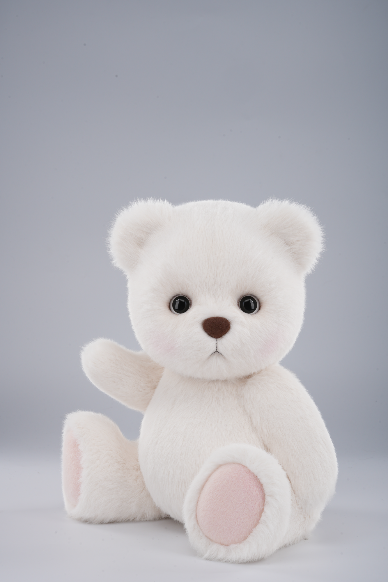 Lina Bear Long-Hair - White (38cm)