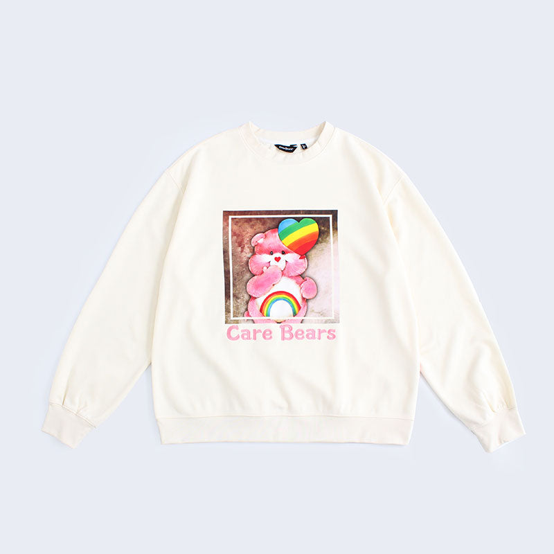 “Cheer Rainbow Portrait” Sweatshirt - Beige (L)