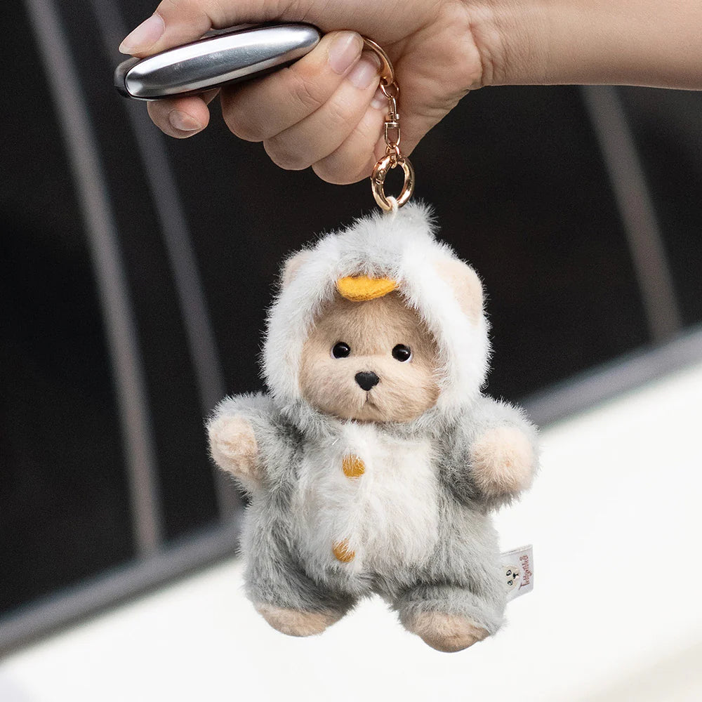Lina Bear Penguin with Keychain - Milk Tea (15cm)