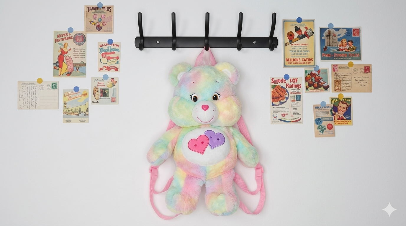 Plush Backpack - Sweet Message Bear