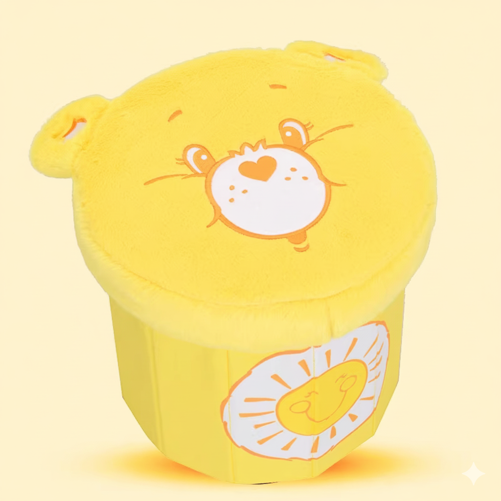 Plush Storage Stool - Yellow