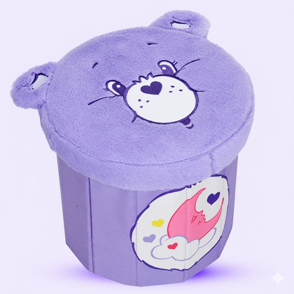 Plush Storage Stool - Purple