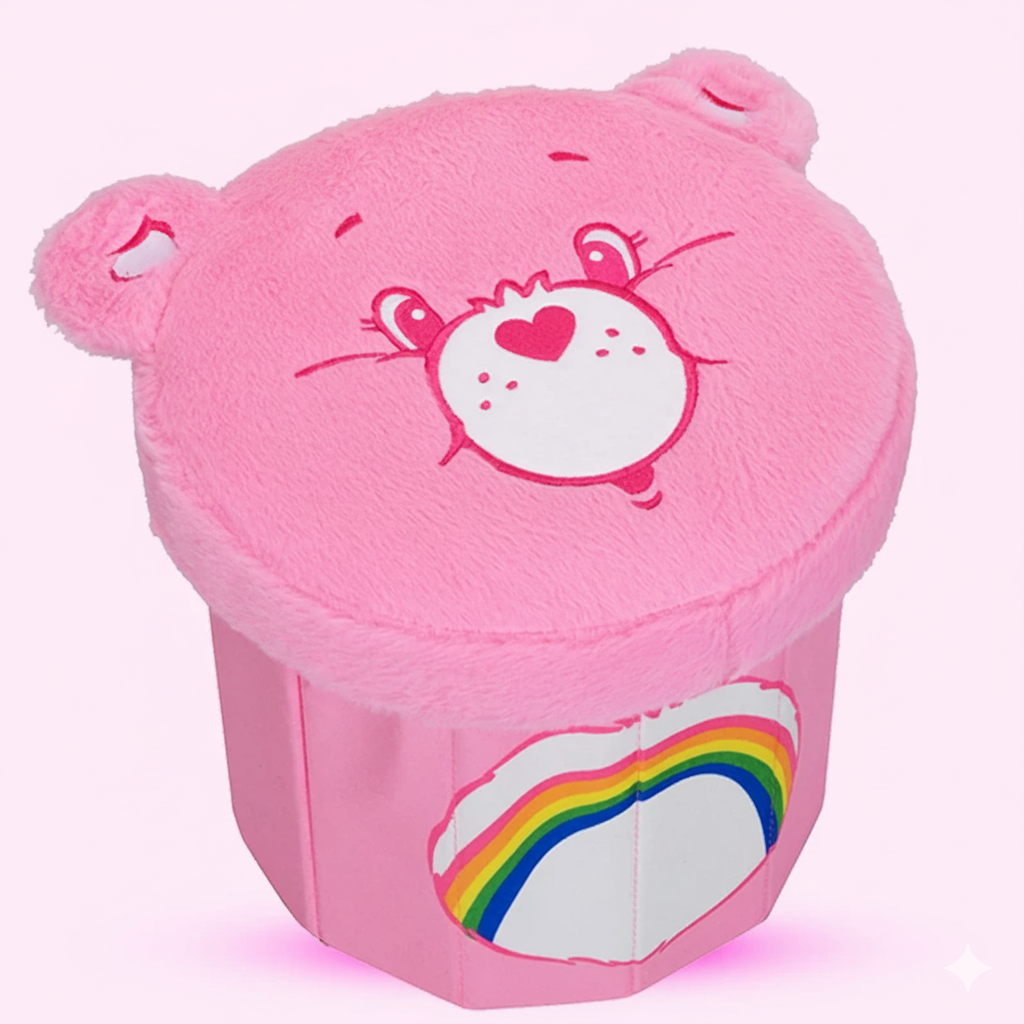 Plush Storage Stool - Pink