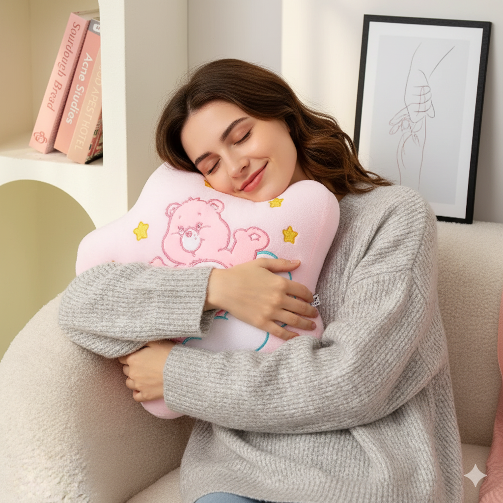 AFGH Star Pillow - Cheer Bear Pink