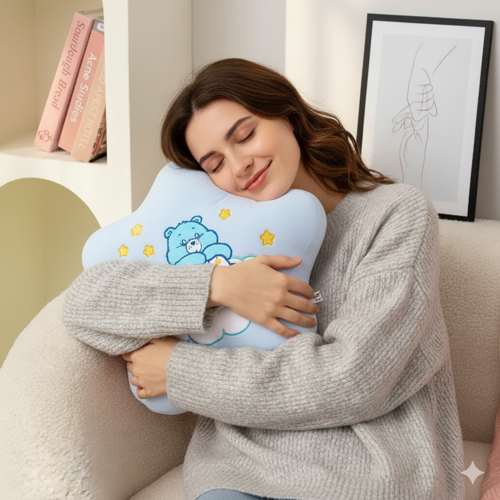 AFGH Star Pillow - Bedtime Bear Blue