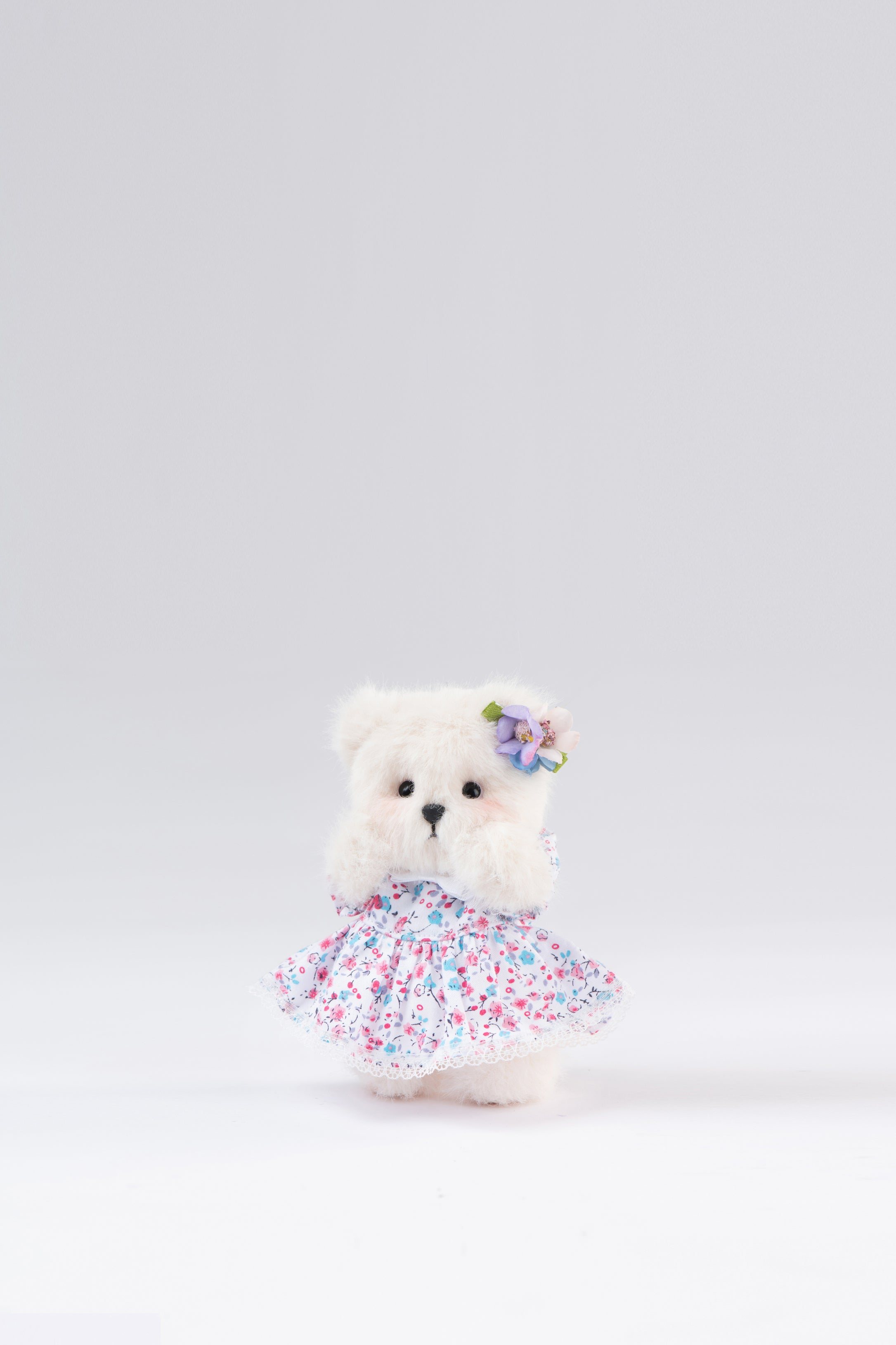 Lina Bear Nezabudka Forget-Me-Not with Leather Strap (15cm)