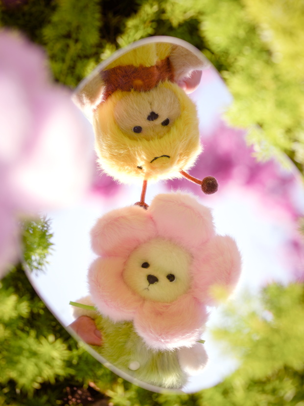 Lina Bear Honeybee with Keychain - Milk Tea (15cm)