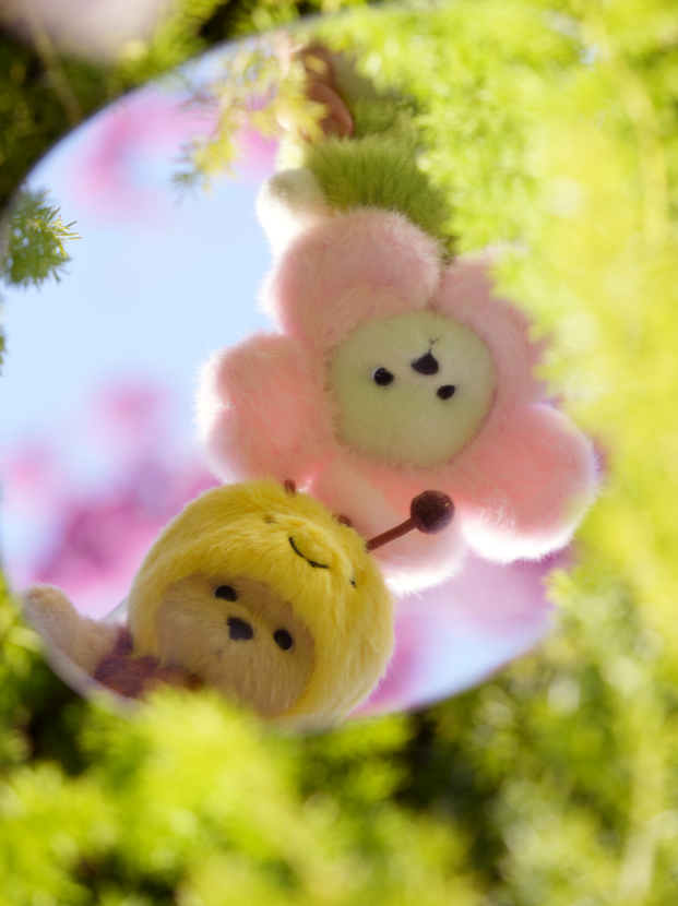 Lina Bear Honeybee with Keychain - Milk Tea (15cm)