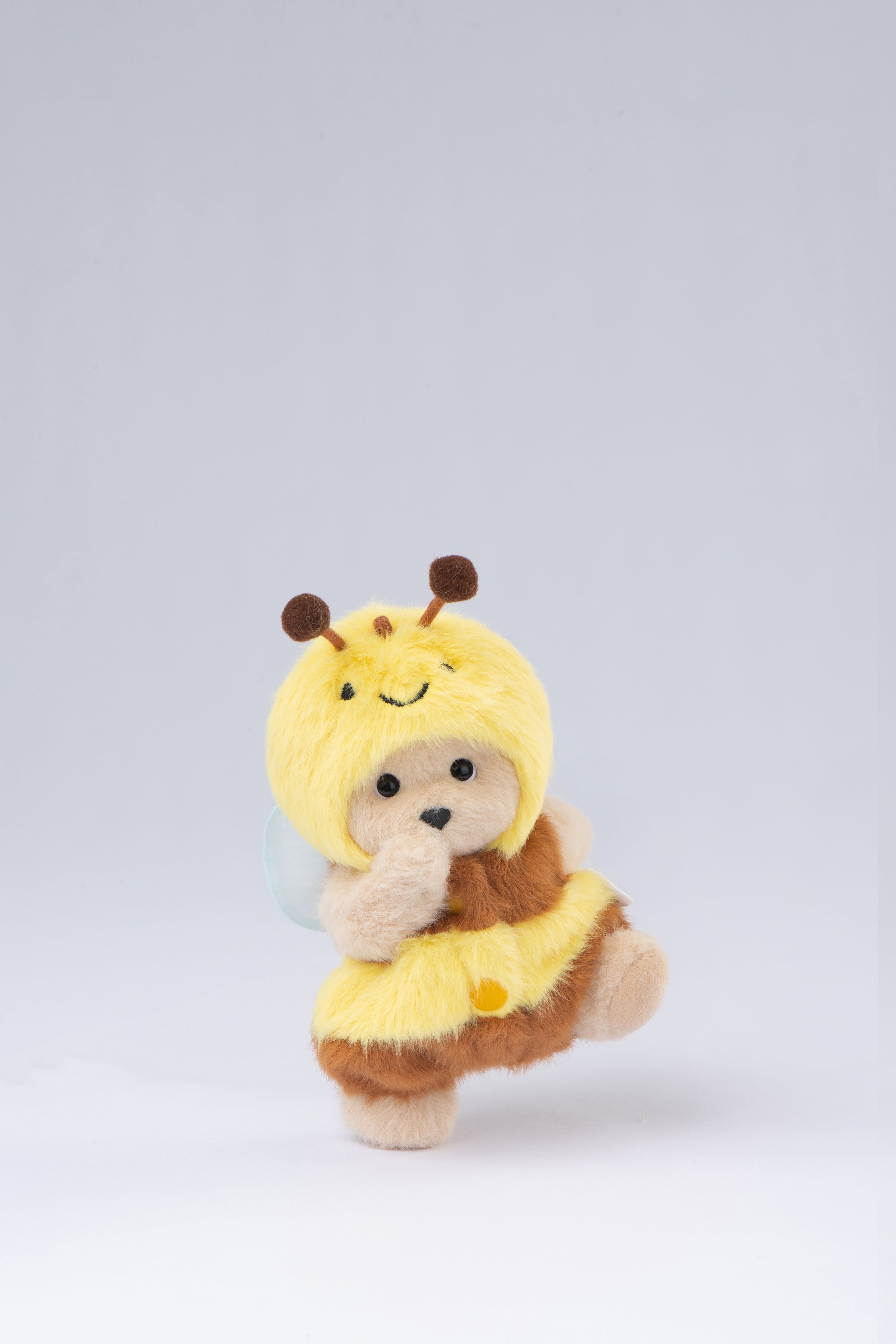 Lina Bear Honeybee with Keychain - Milk Tea (15cm)