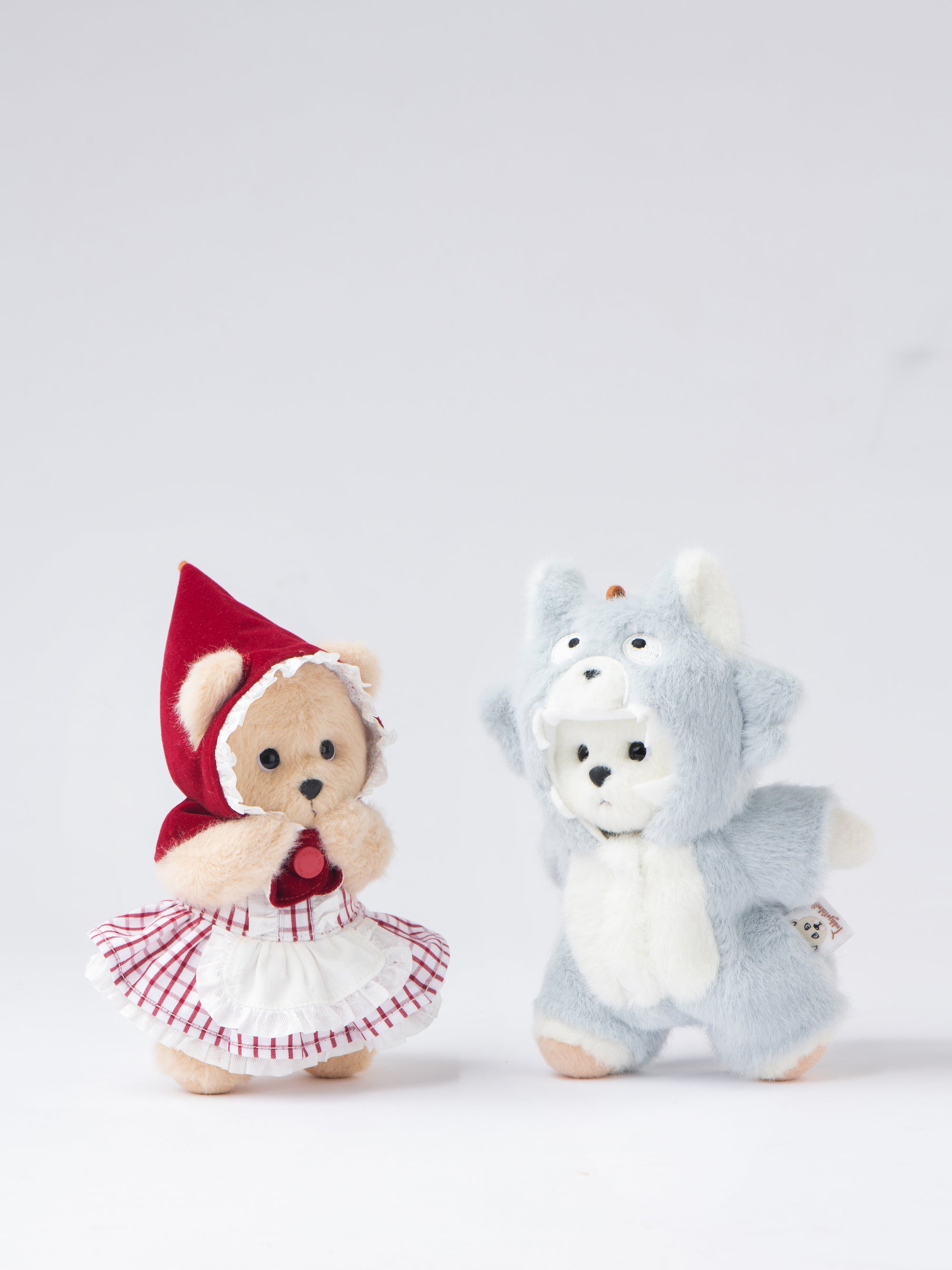 Lina Bear Little Red Riding Hood with Keychain - Milk Tea (15cm)