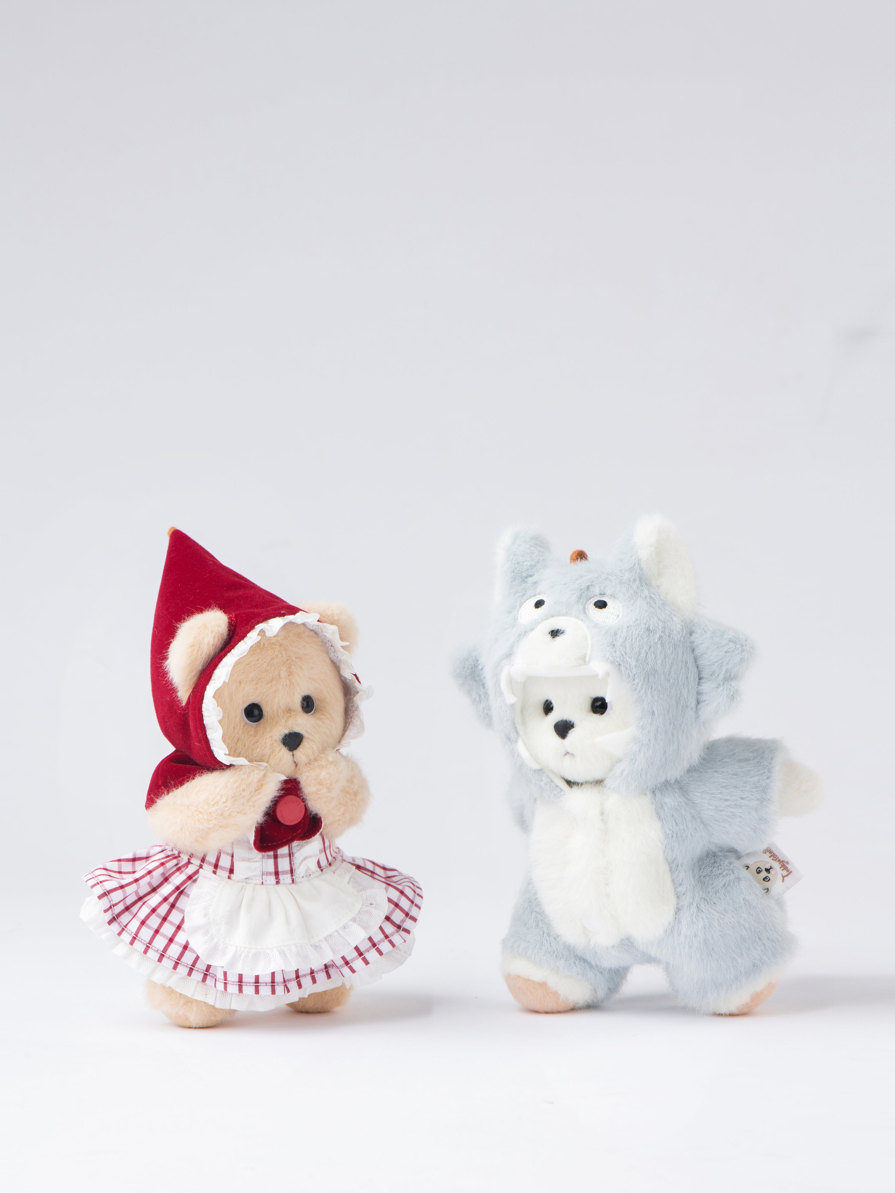 Lina Bear Little Red Riding Hood with Keychain - Milk Tea (15cm)