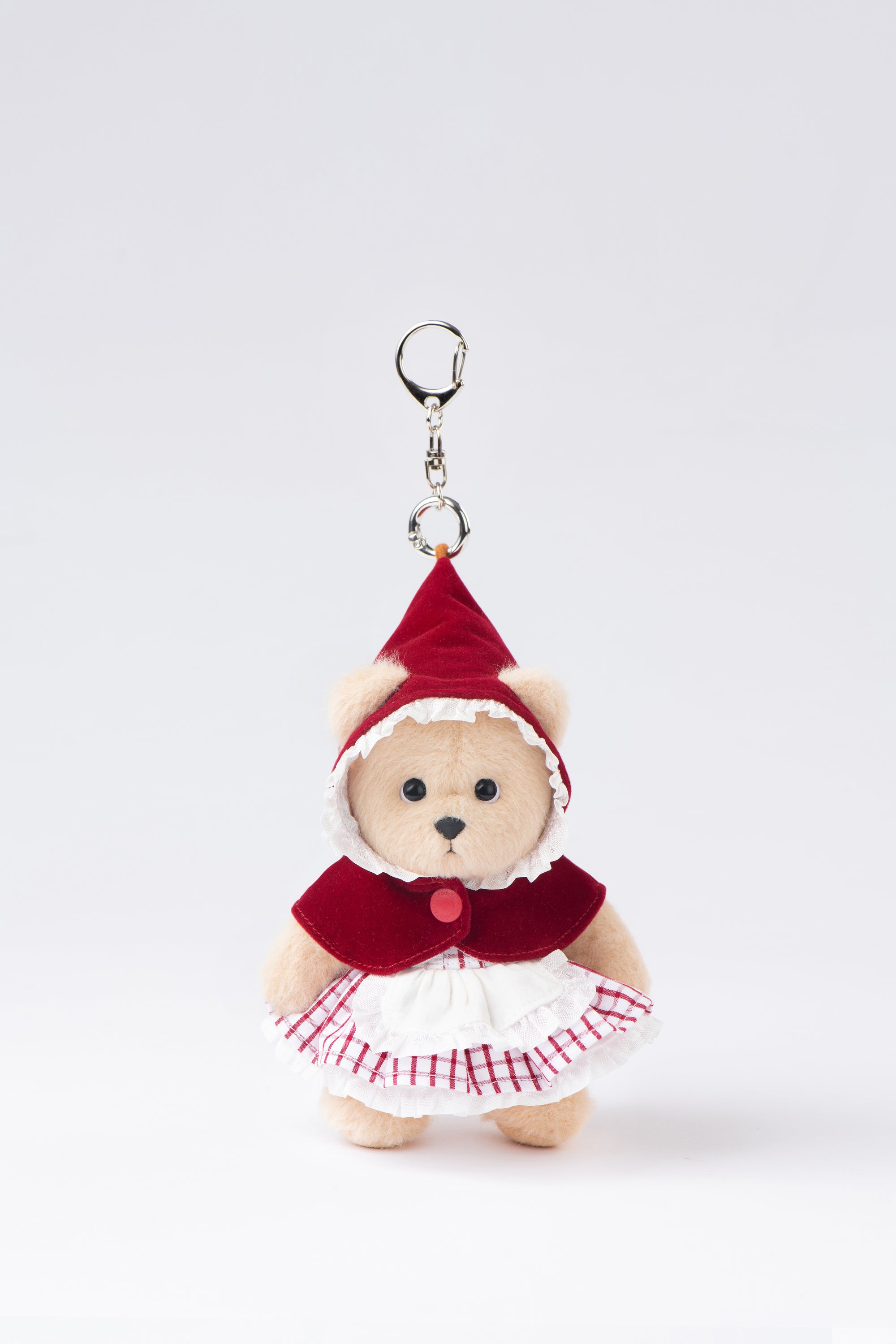 Lina Bear Little Red Riding Hood with Keychain - Milk Tea (15cm)