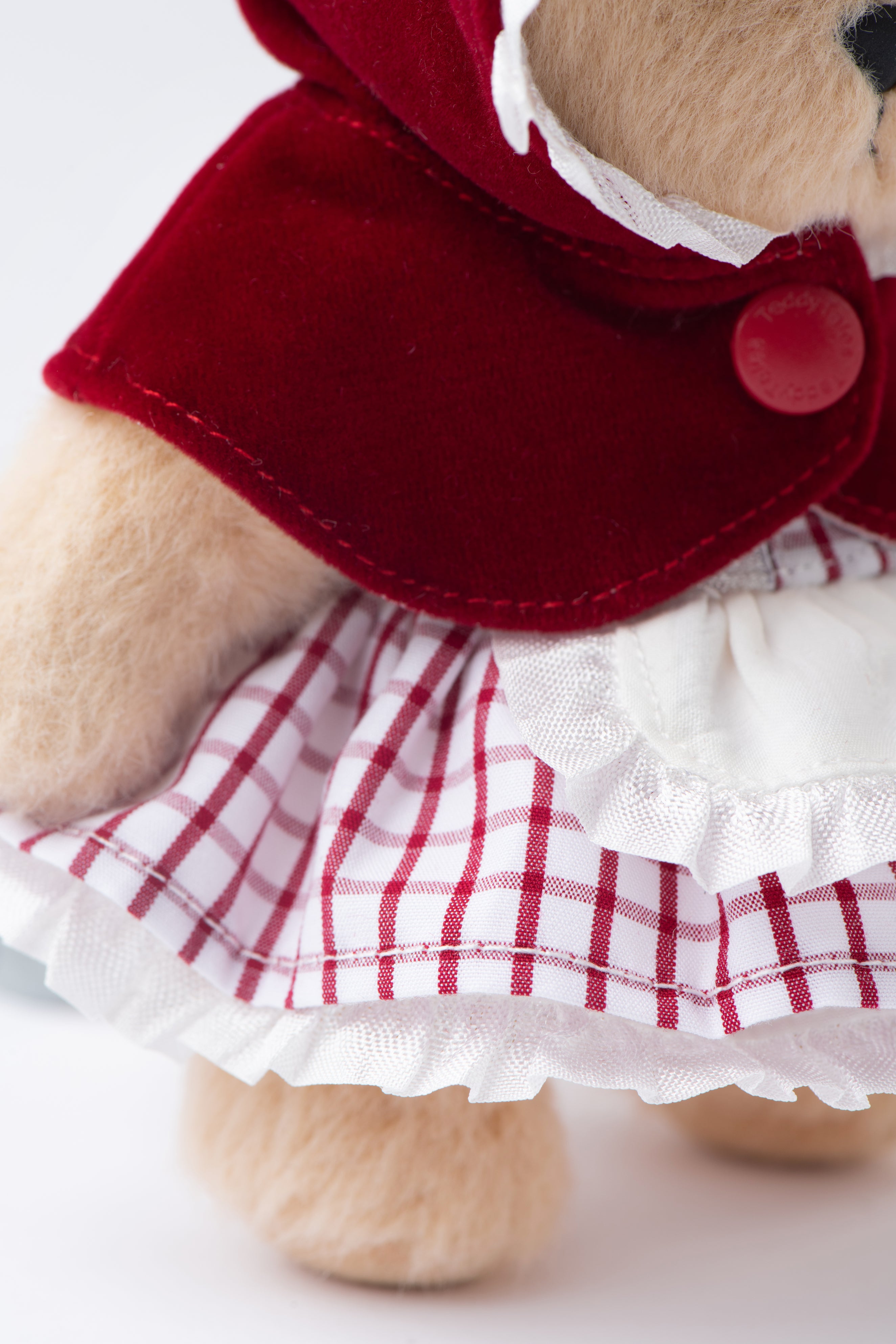 Lina Bear Little Red Riding Hood with Keychain - Milk Tea (15cm)