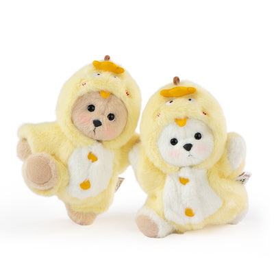 Lina Bear Chick with Keychain - Milk Tea (15cm)