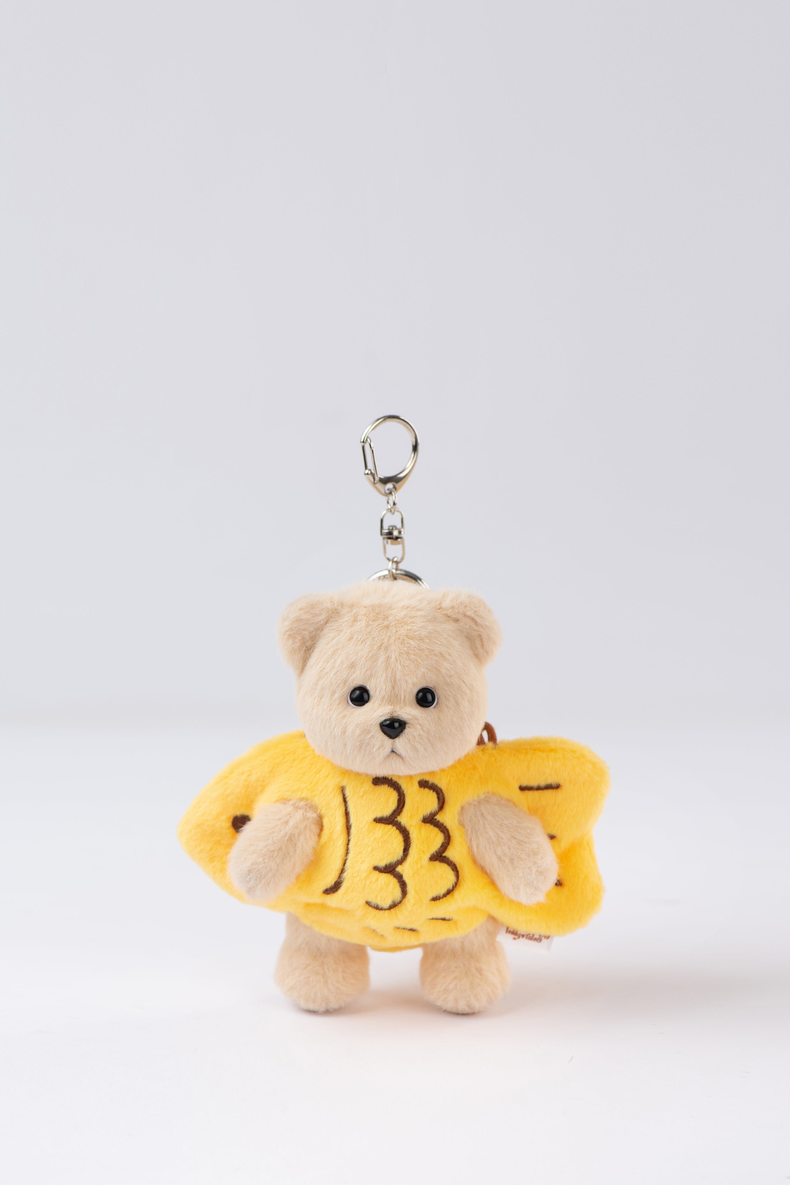 Lina Bear Fish Suit with Keychain - Milk Tea (15cm)