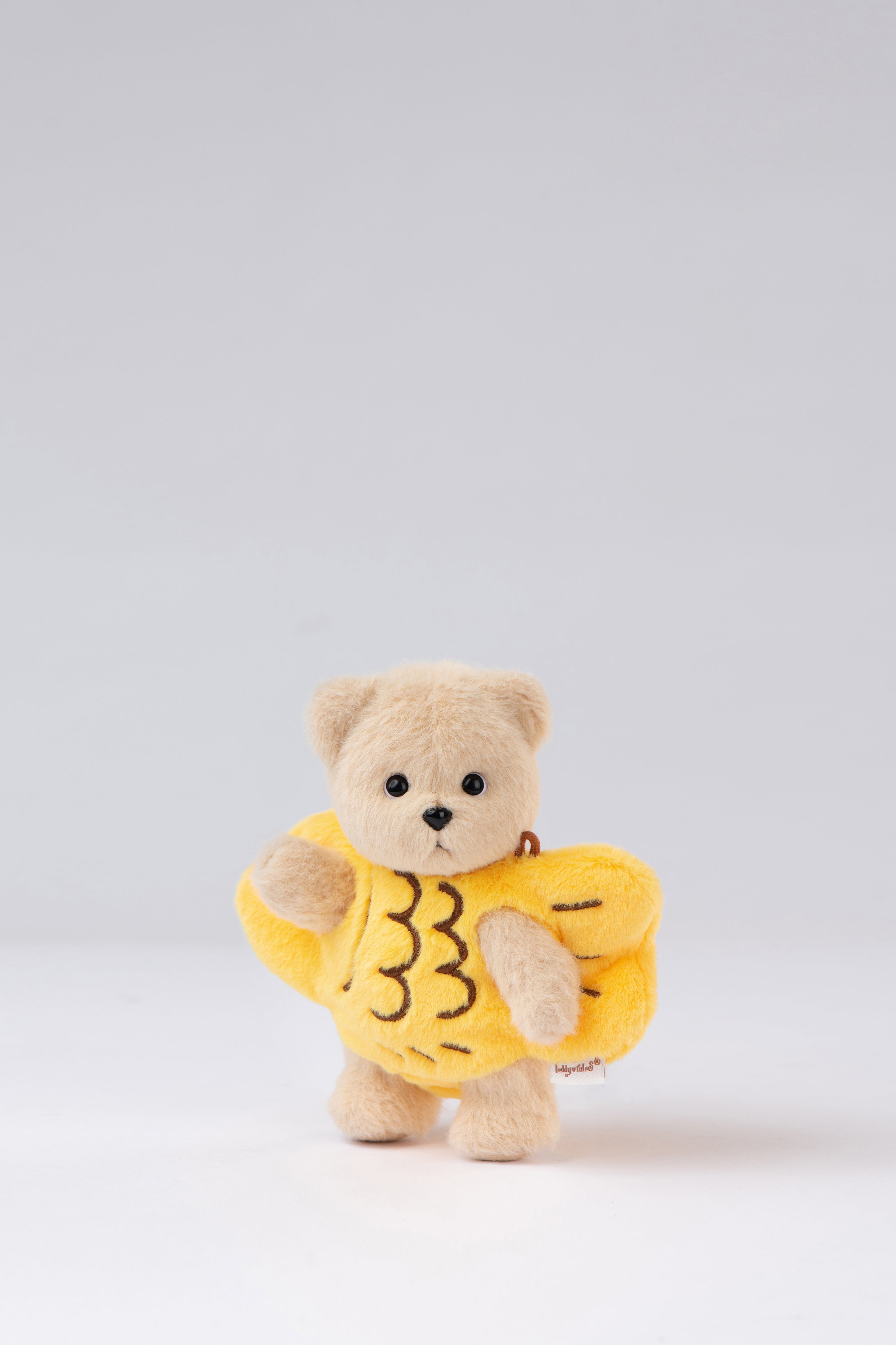 Lina Bear Fish Suit with Keychain - Milk Tea (15cm)