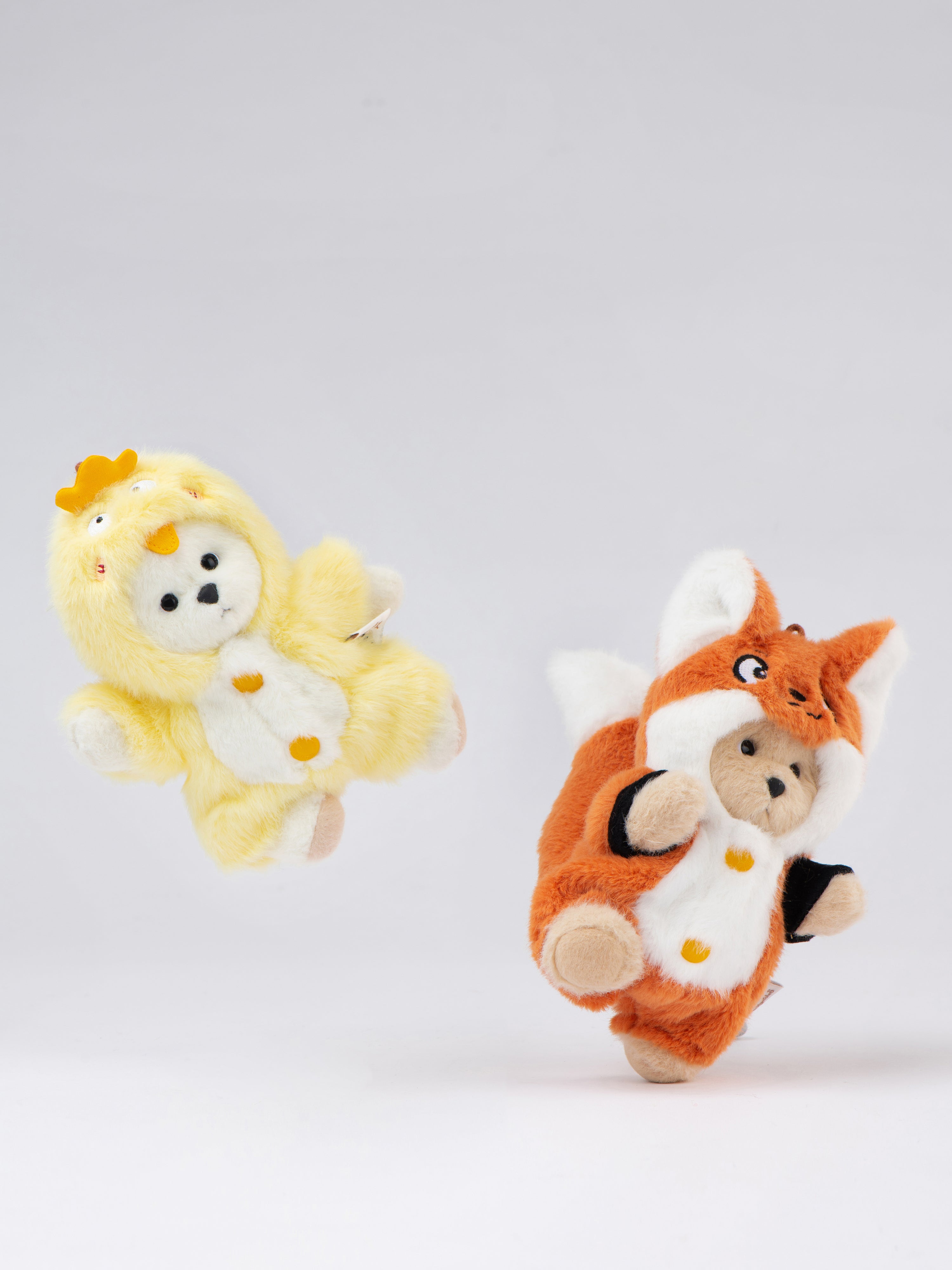 Lina Bear Fox with Keychain - Milk Tea (15cm)