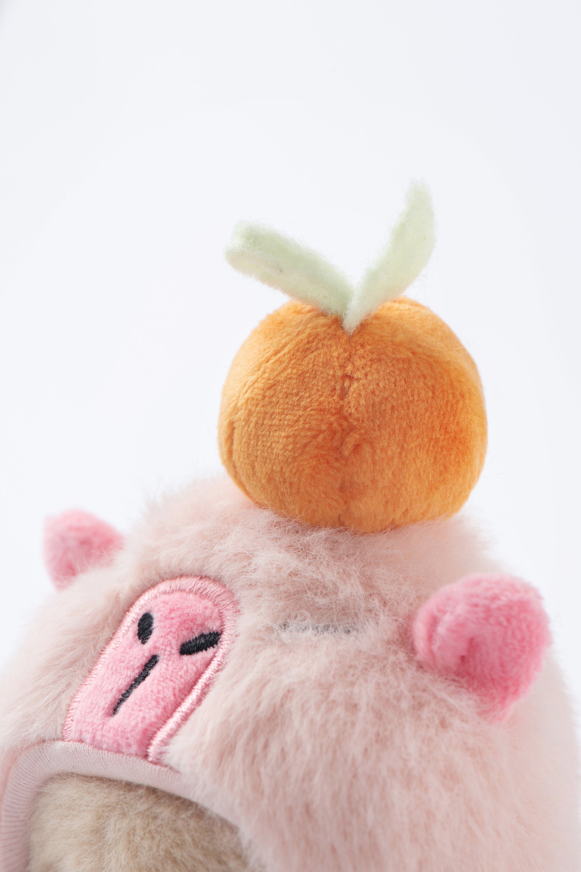 Lina Bear Pink Capybara with Keychain - Milk Tea (15cm)