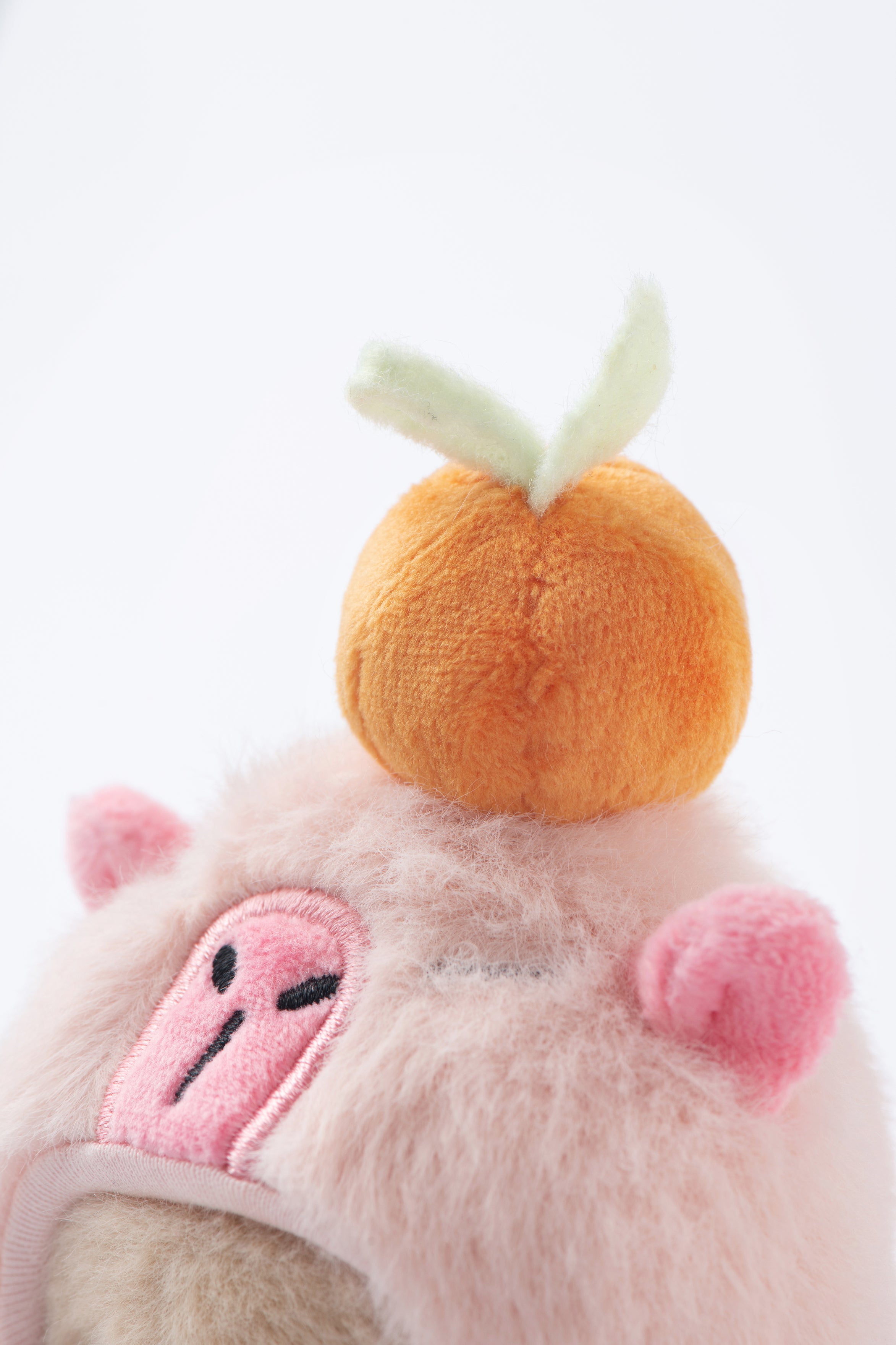 Lina Bear Pink Capybara with Keychain - Milk Tea (15cm)