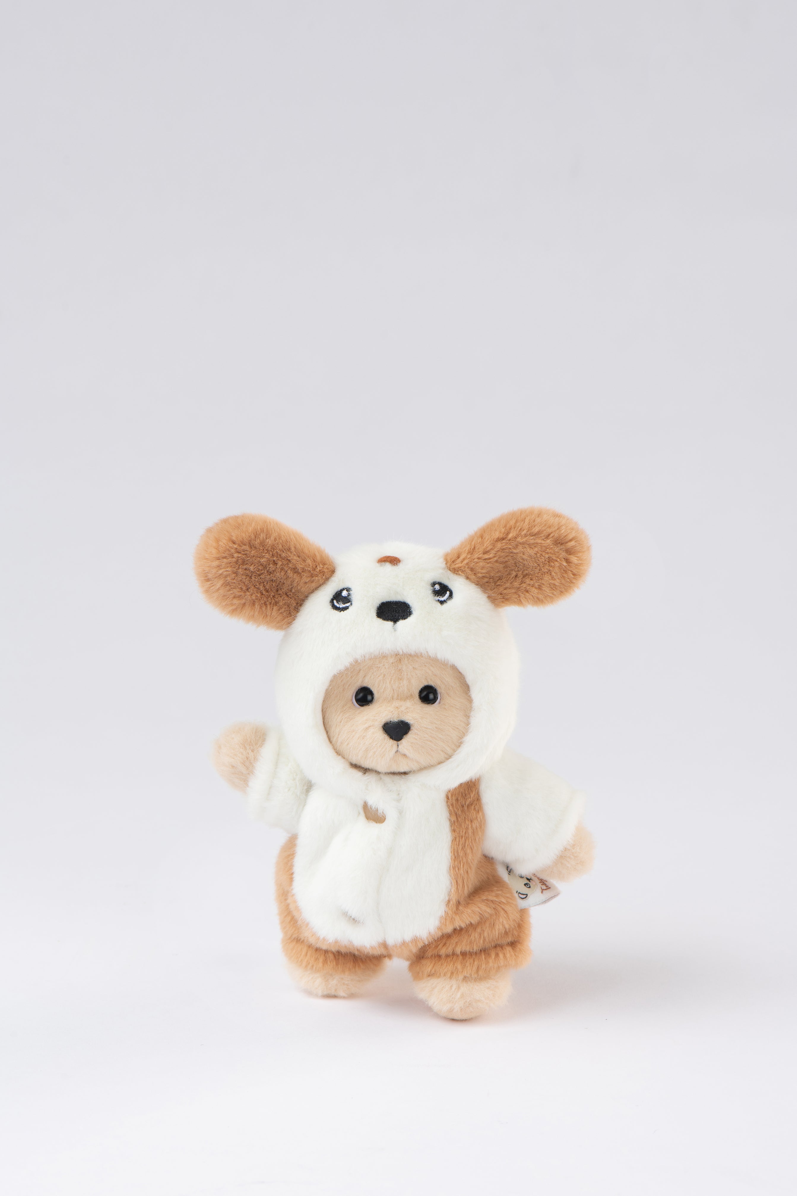 Lina Bear Puppy Suit with Keychain - Milk Tea (15cm)