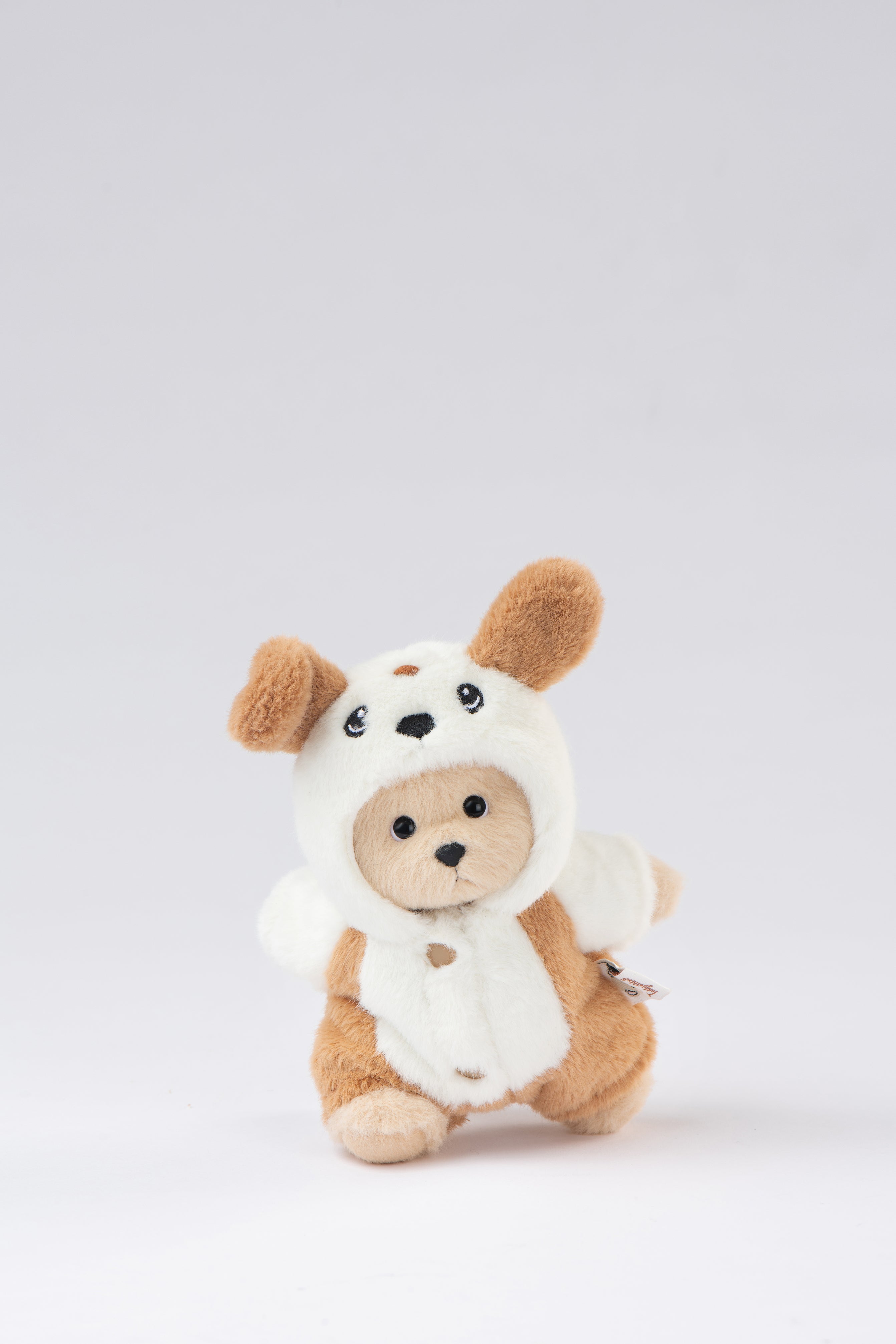Lina Bear Puppy Suit with Keychain - Milk Tea (15cm)