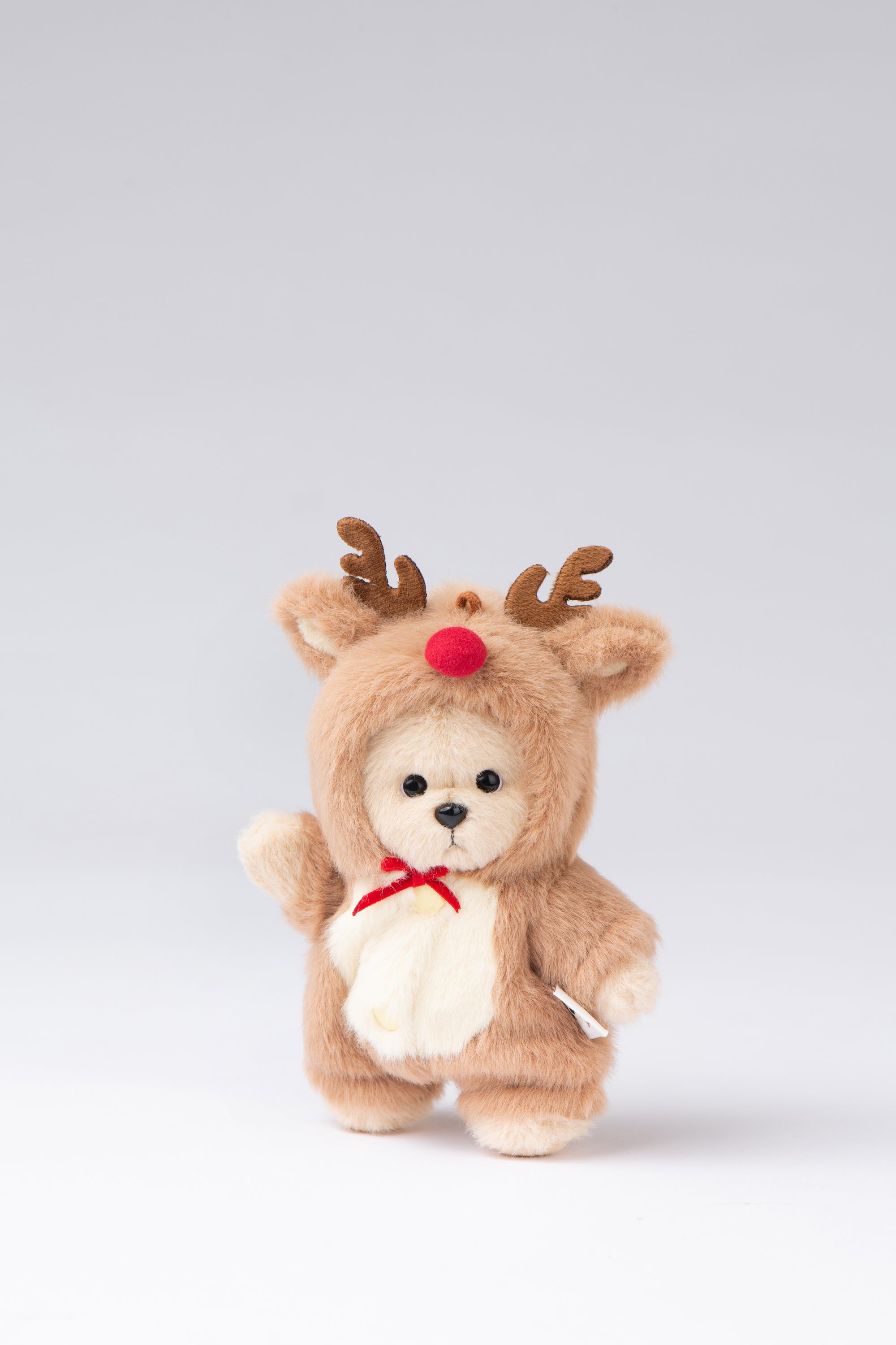 Lina Bear Reindeer with Keychain - Milk Tea (15cm)