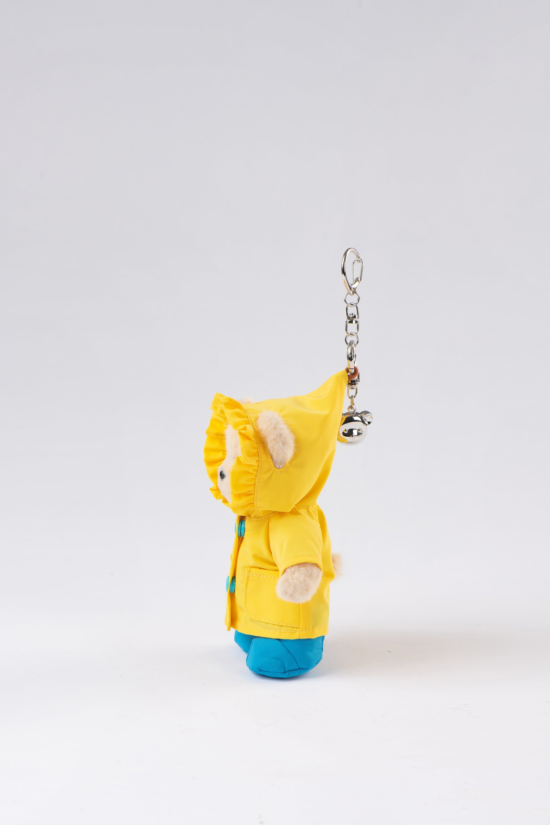 Lina Bear Yellow Raincoat with Keychain - Milk Tea (15cm)