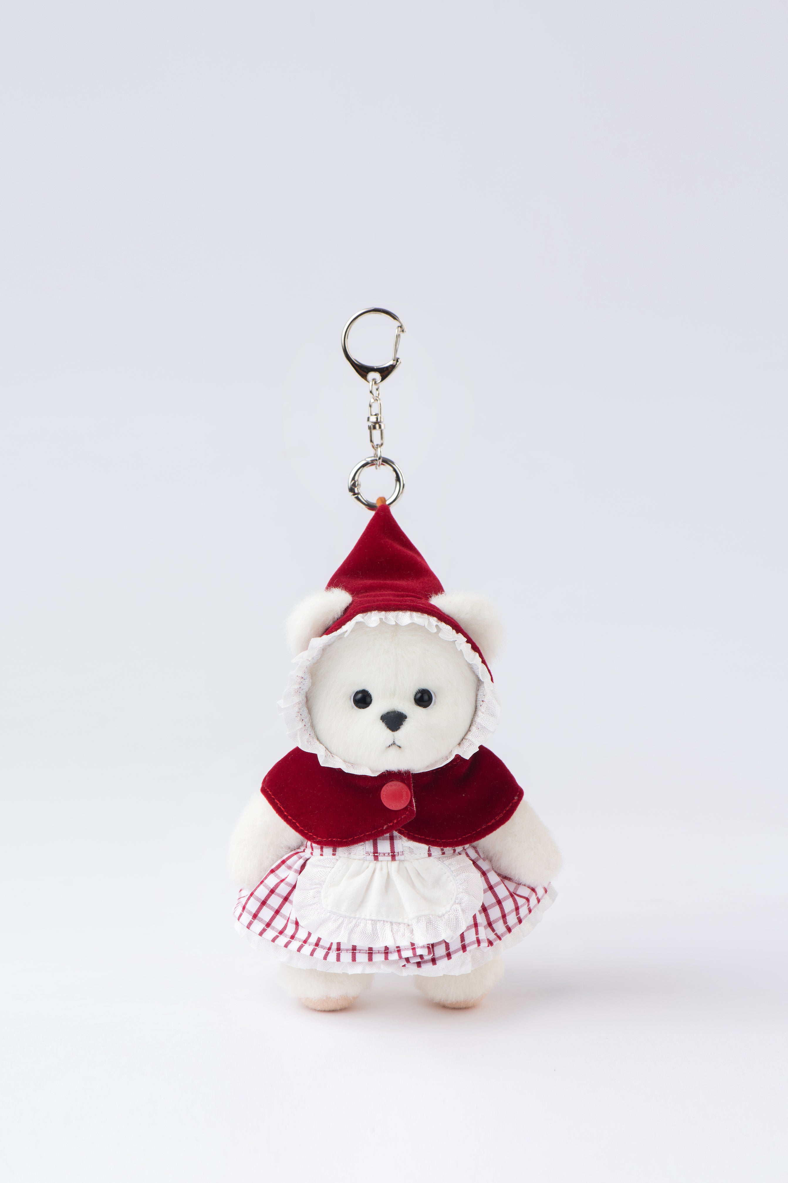 Lina Bear Little Red Riding Hood with Keychain - White (15cm)