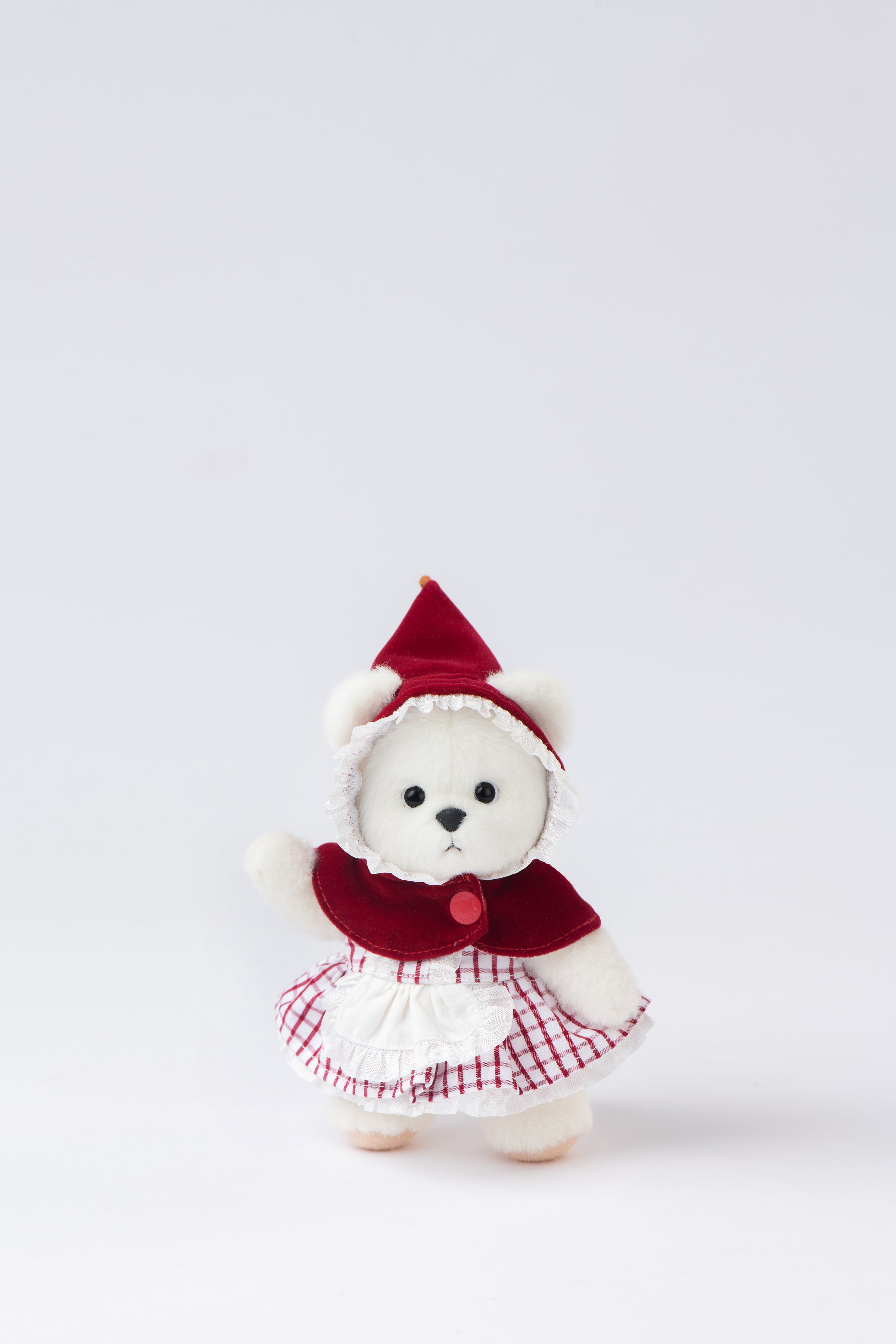 Lina Bear Little Red Riding Hood with Keychain - White (15cm)