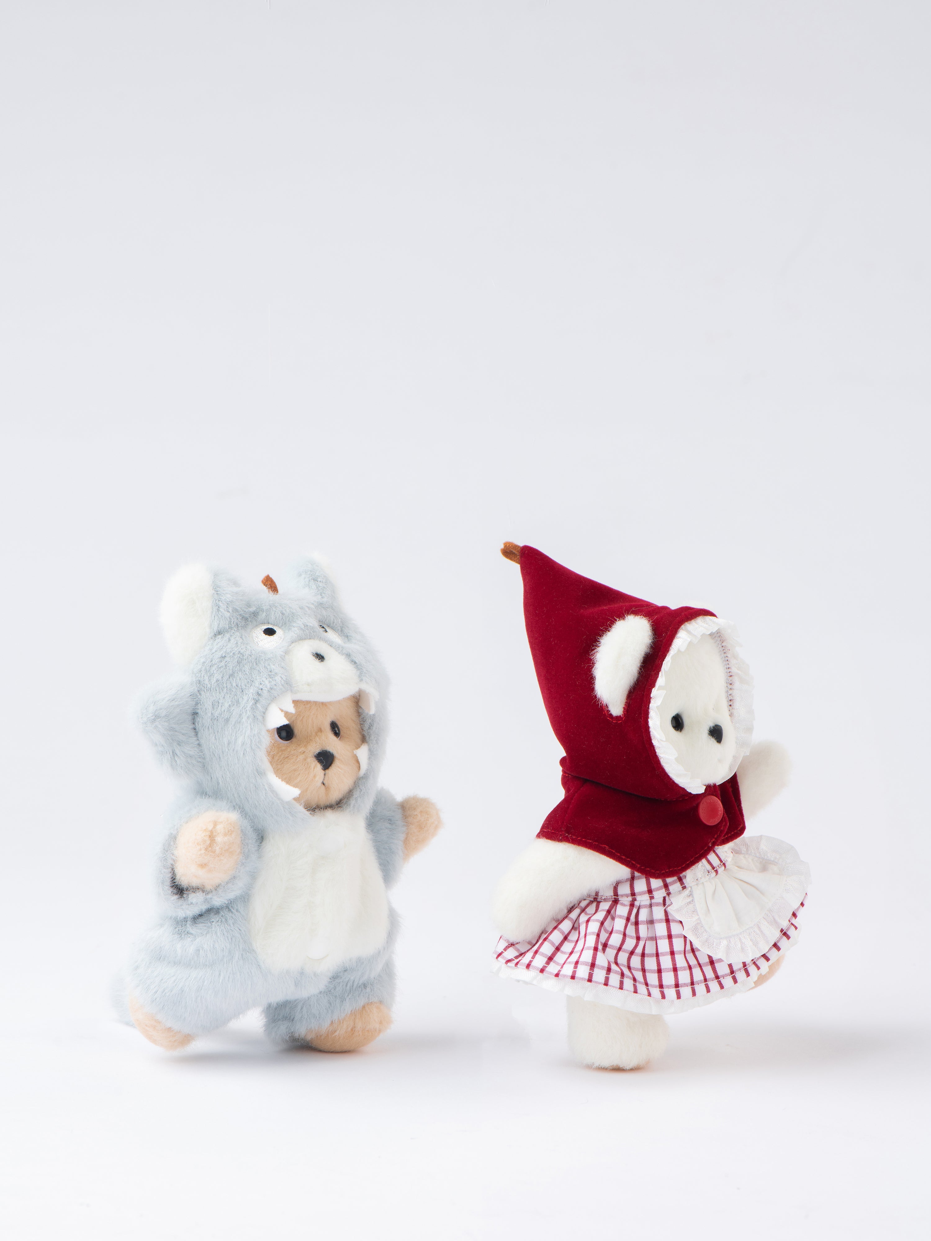 Lina Bear Little Red Riding Hood with Keychain - White (15cm)