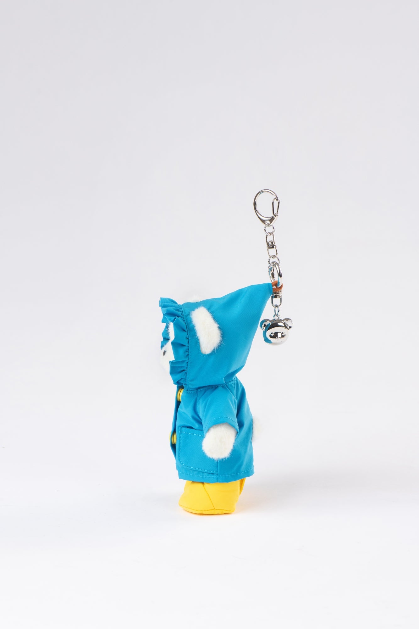 Lina Bear Blue Raincoat with Keychain - White (15cm)