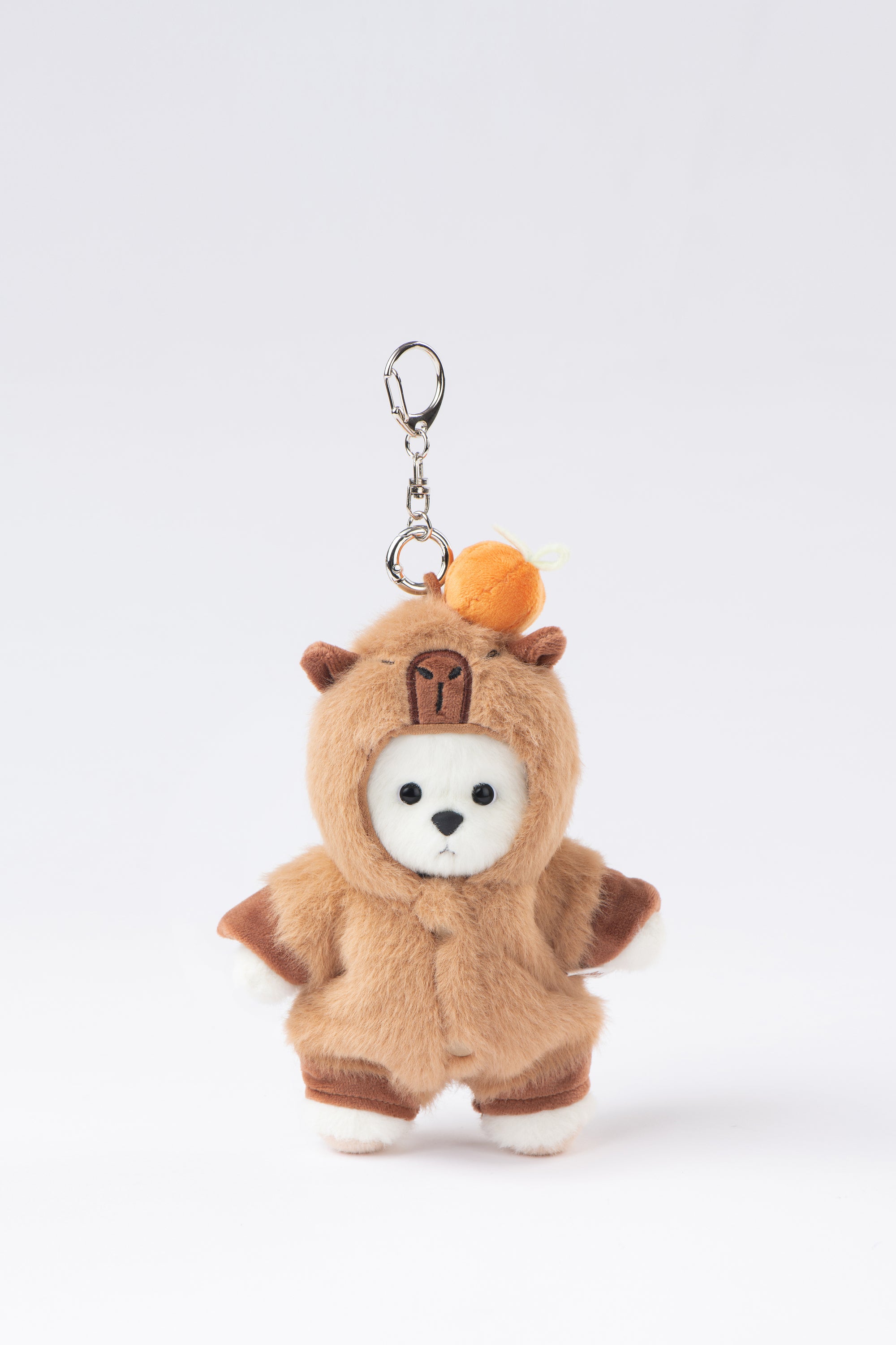 Lina Bear Brown Capybara with Keychain - White (15cm)