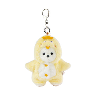 Lina Bear Chick with Keychain - White (15cm)