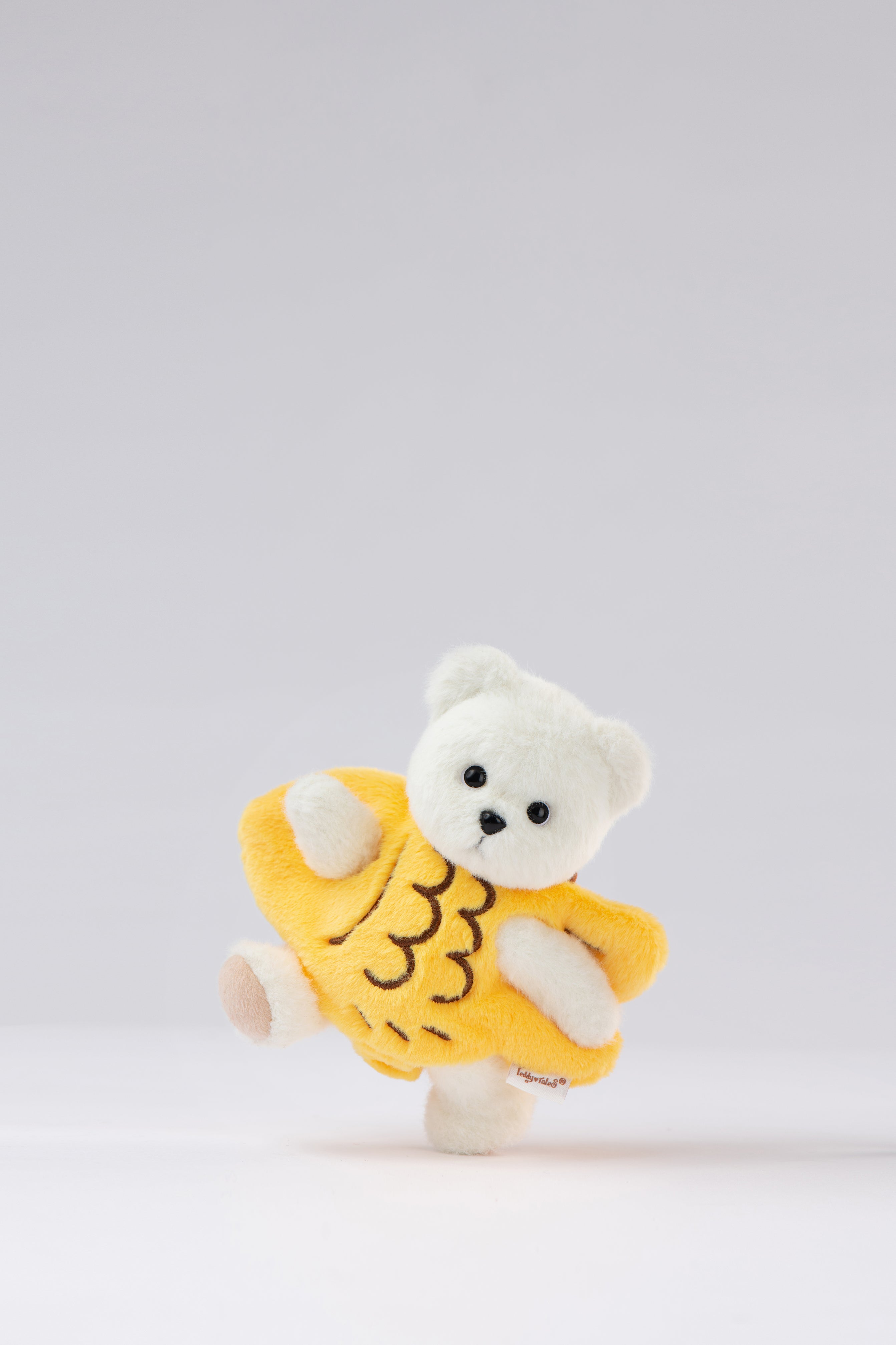 Lina Bear Fish Suit with Keychain - White (15cm)