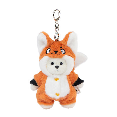 Lina Bear Fox with Keychain - White (15cm)