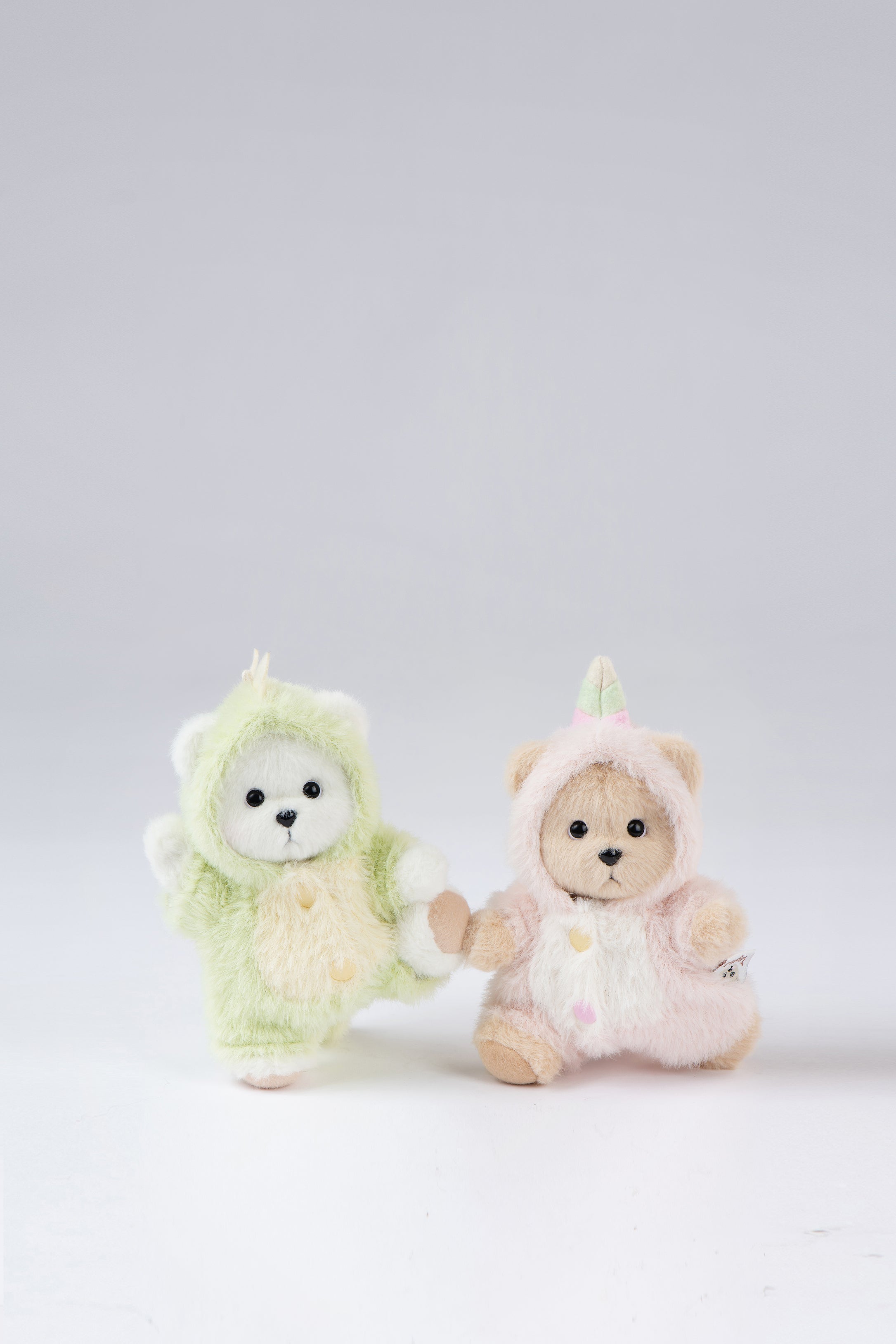 Lina Bear Green Dinosaur with Keychain - White (15cm)