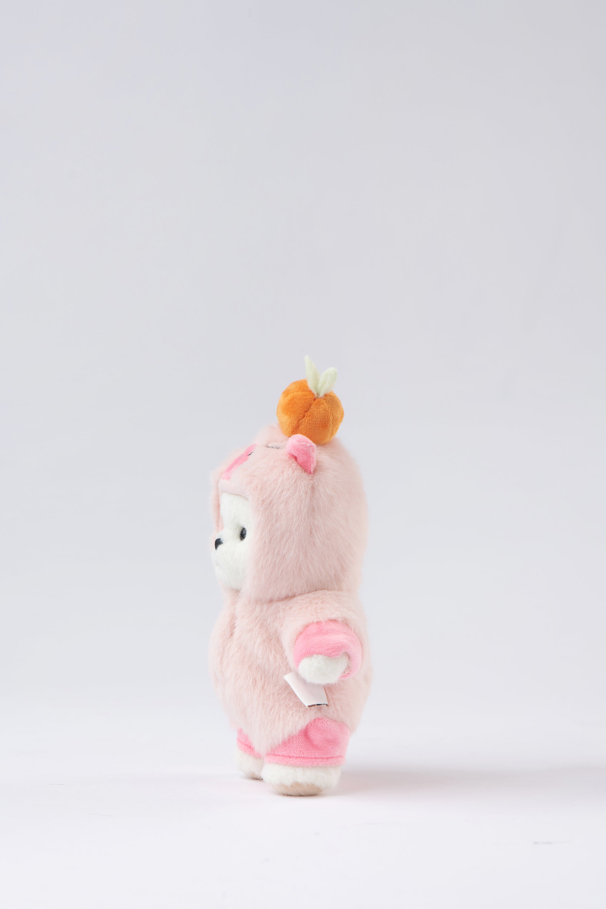 Lina Bear Pink Capybara with Keychain - White (15cm)