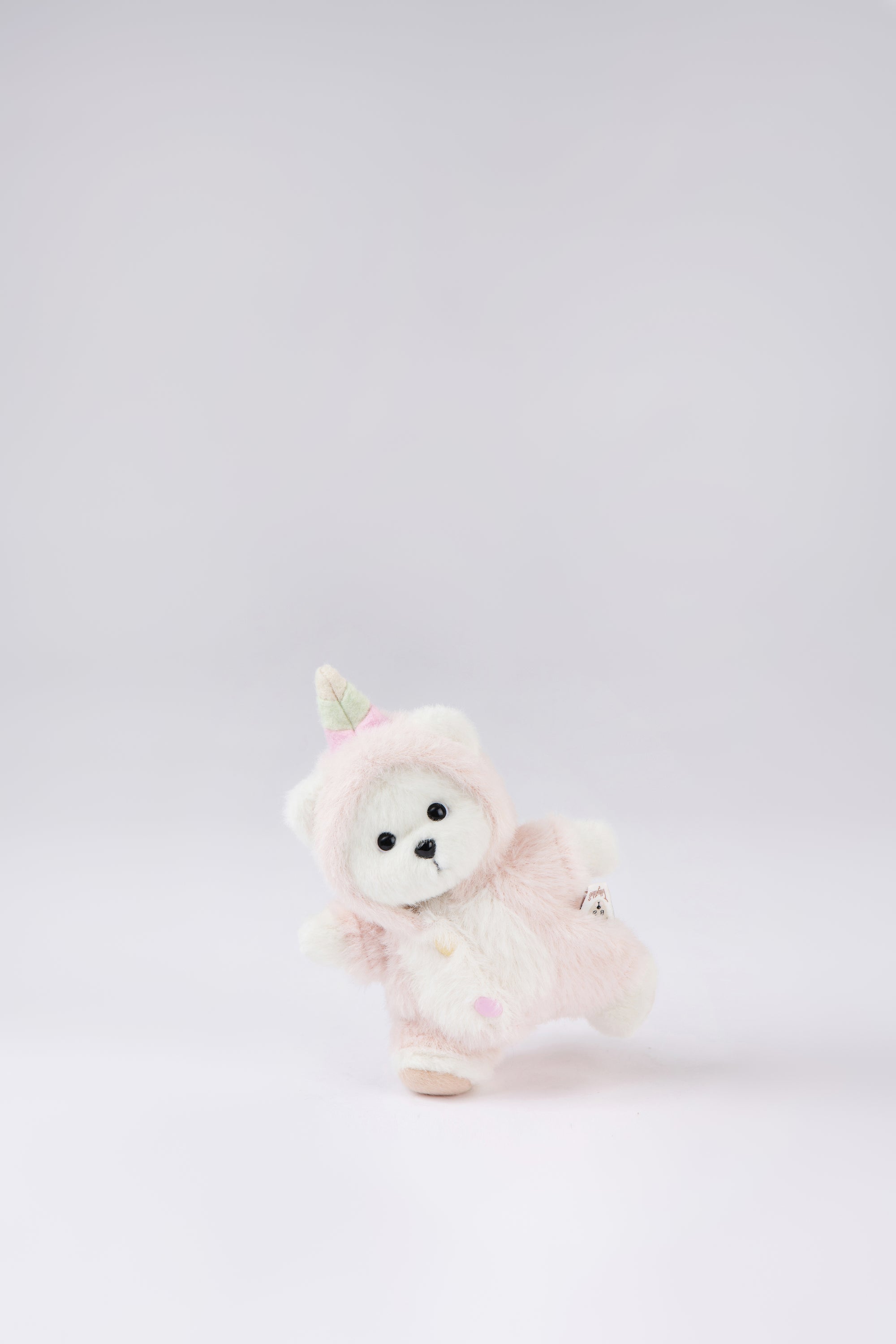 Lina Bear Pink Unicorn with Keychain - White (15cm)