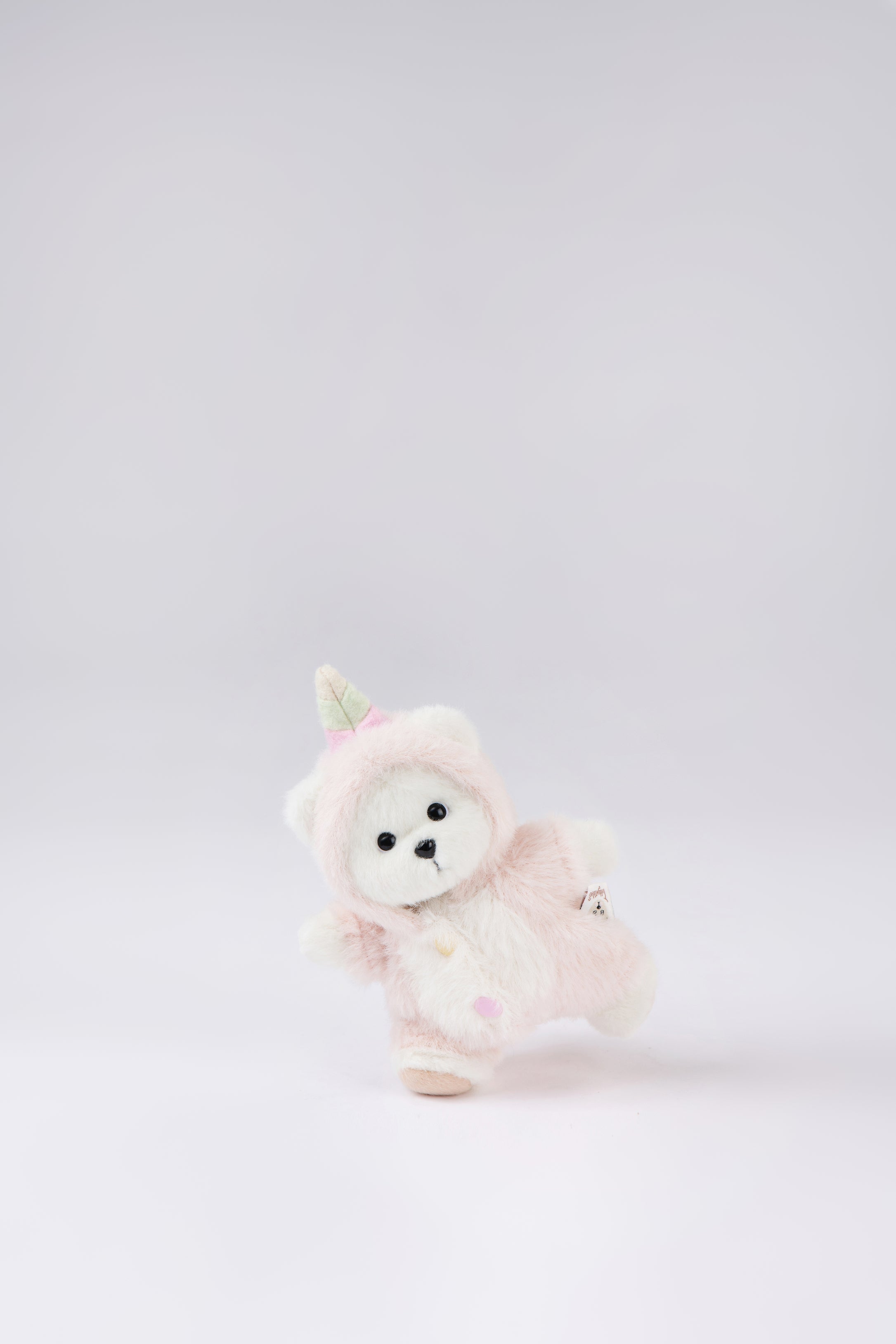 Lina Bear Pink Unicorn with Keychain - White (15cm)